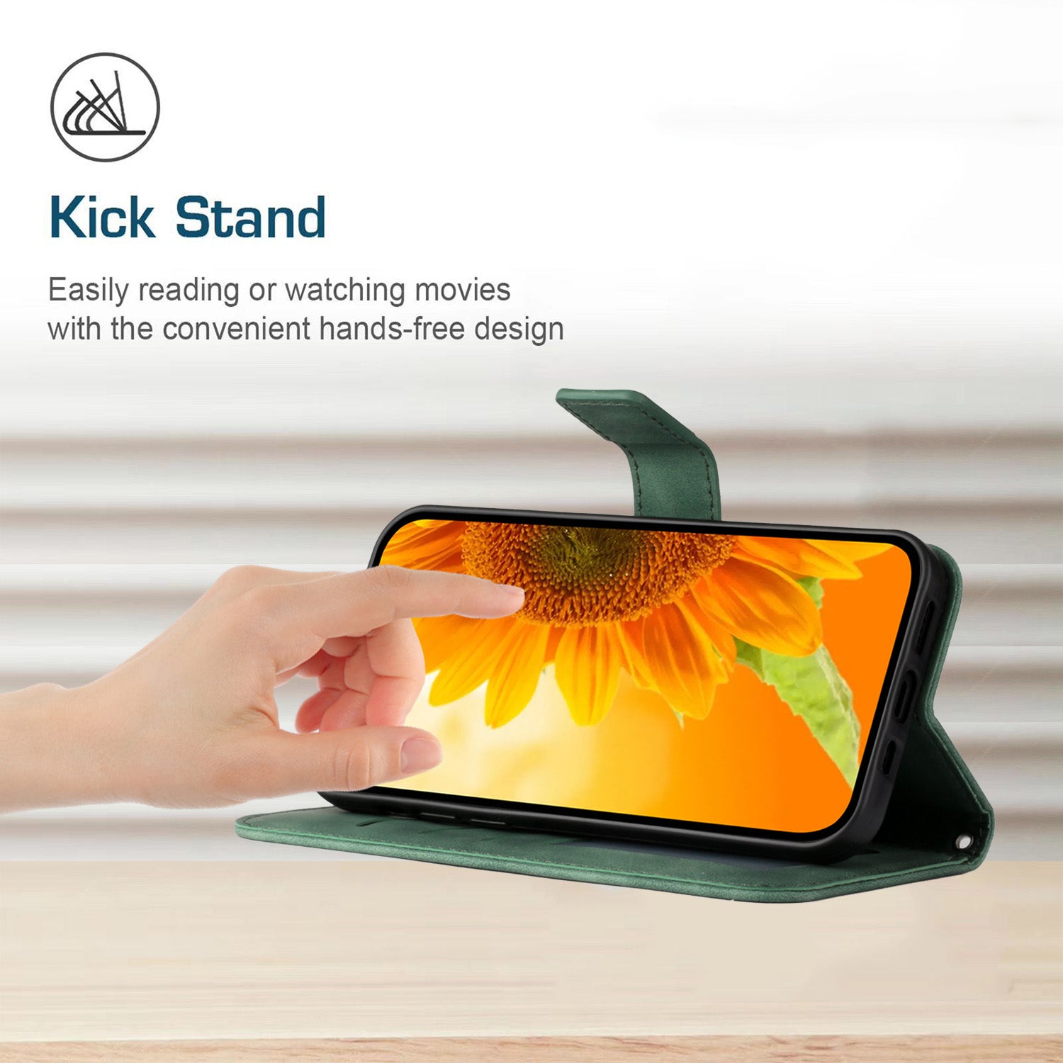 HT04 For Honor 90 Smart / X7b 4G Leather Wallet Case Sunflower Phone Cover with Wrist Strap