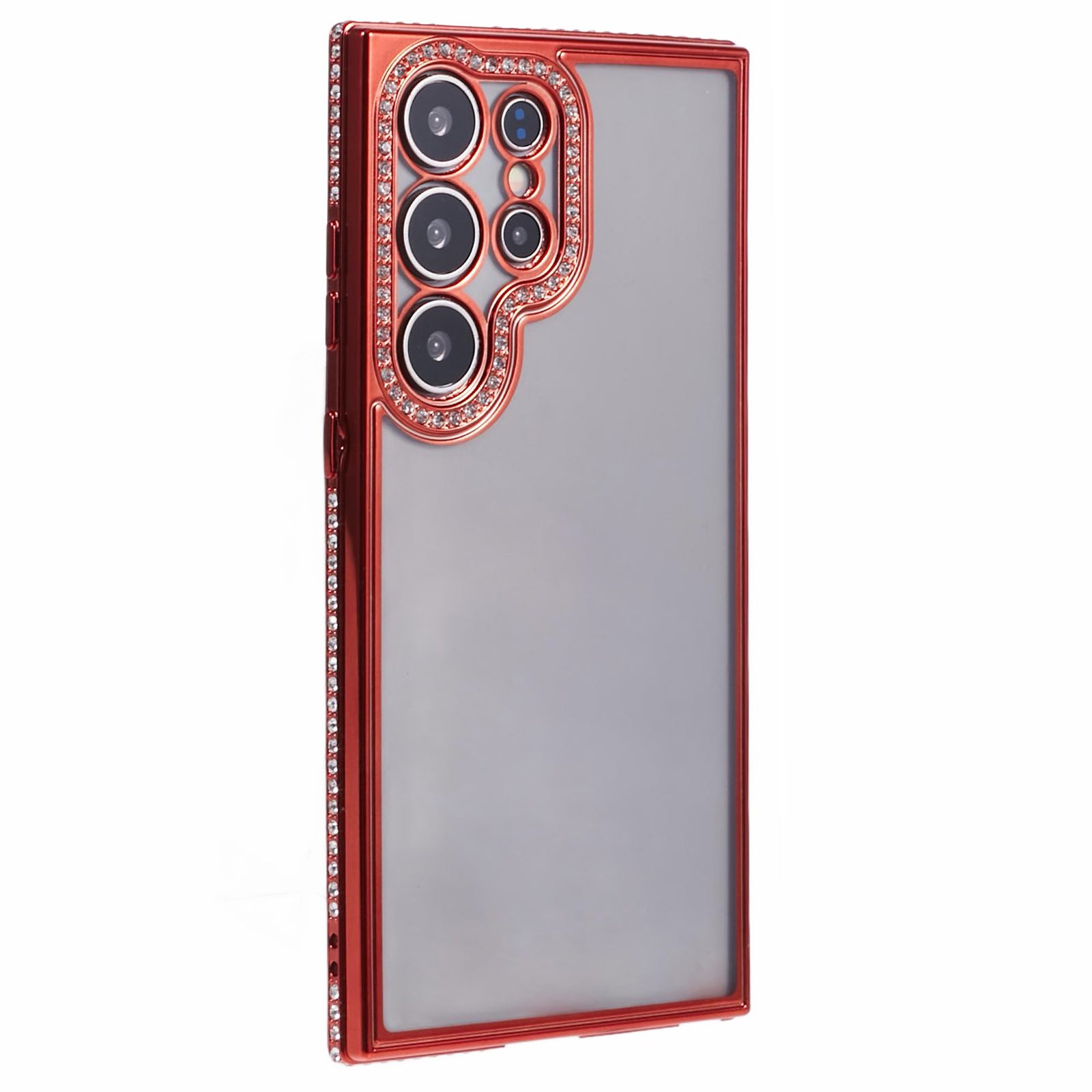 For Samsung Galaxy S23 Ultra Shockproof Case Rhinestones Decor TPU Slim Phone Cover