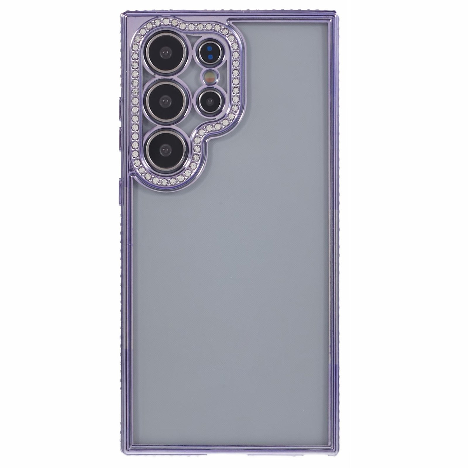 For Samsung Galaxy S23 Ultra Shockproof Case Rhinestones Decor TPU Slim Phone Cover