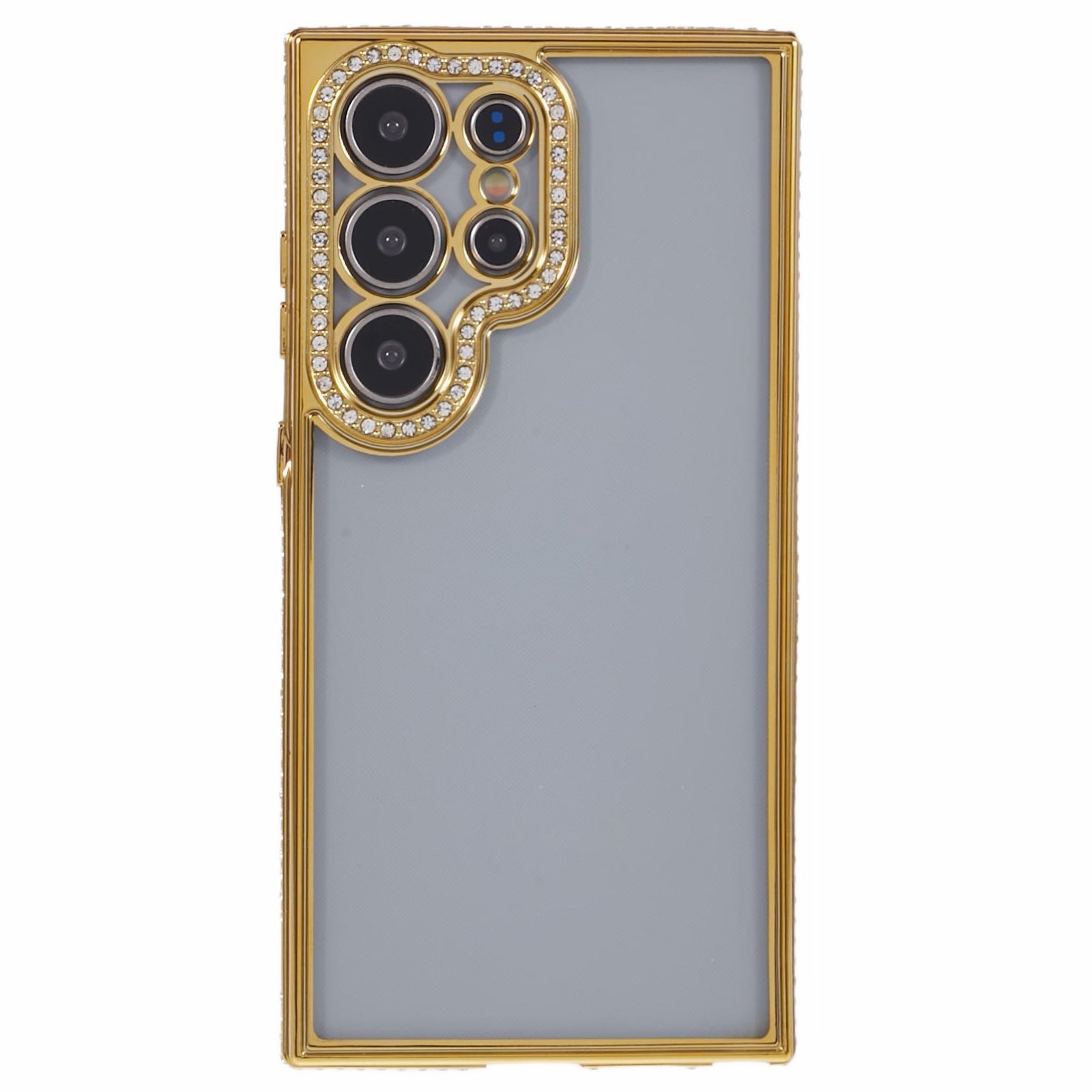 For Samsung Galaxy S23 Ultra Shockproof Case Rhinestones Decor TPU Slim Phone Cover