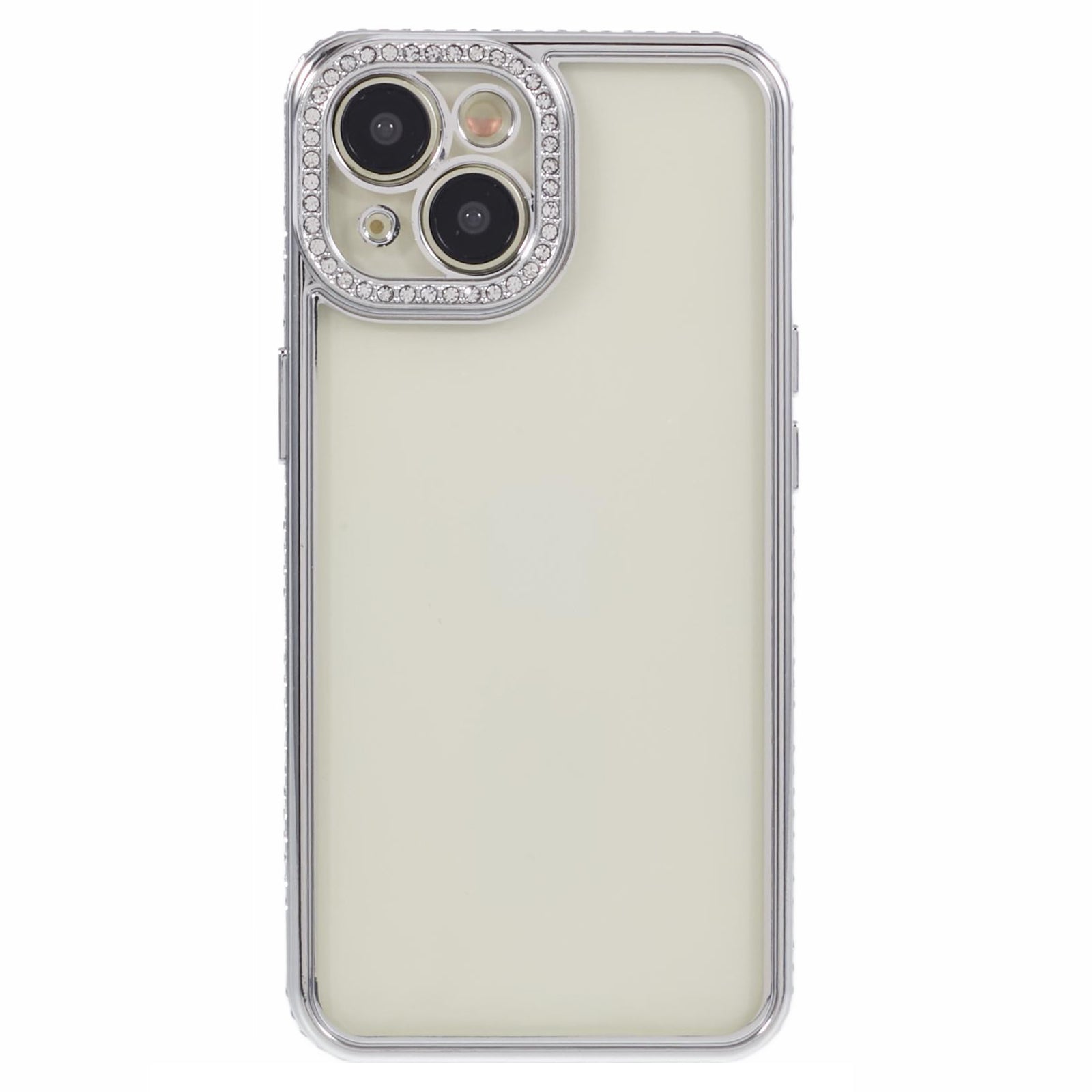 For iPhone 15 Plus Case Anti-scratch TPU Phone Cover Rhinestones Decoration