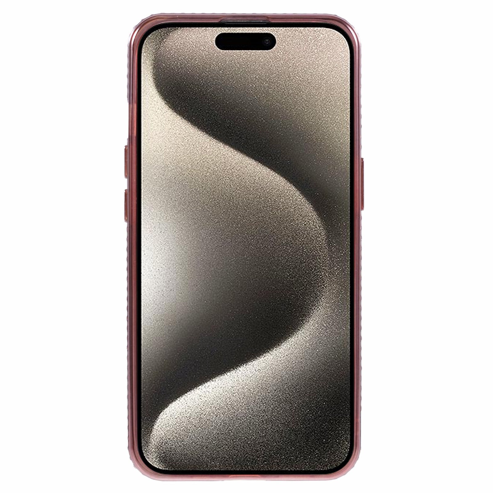 For iPhone 15 Slim Case Shockproof TPU Phone Cover with Rhinestones Decor