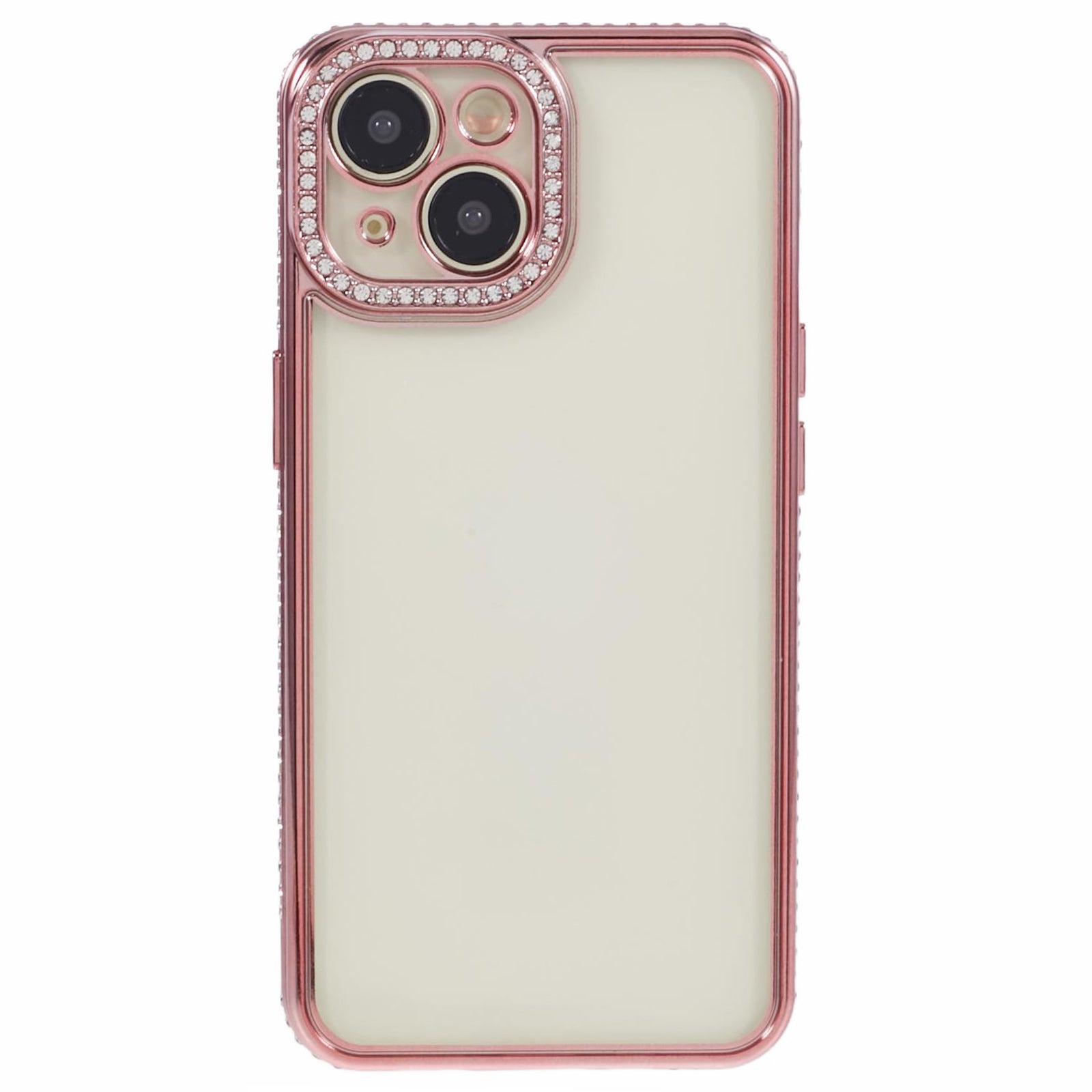 For iPhone 14 Plus Case Shiny Rhinestones Flexible TPU Phone Cover