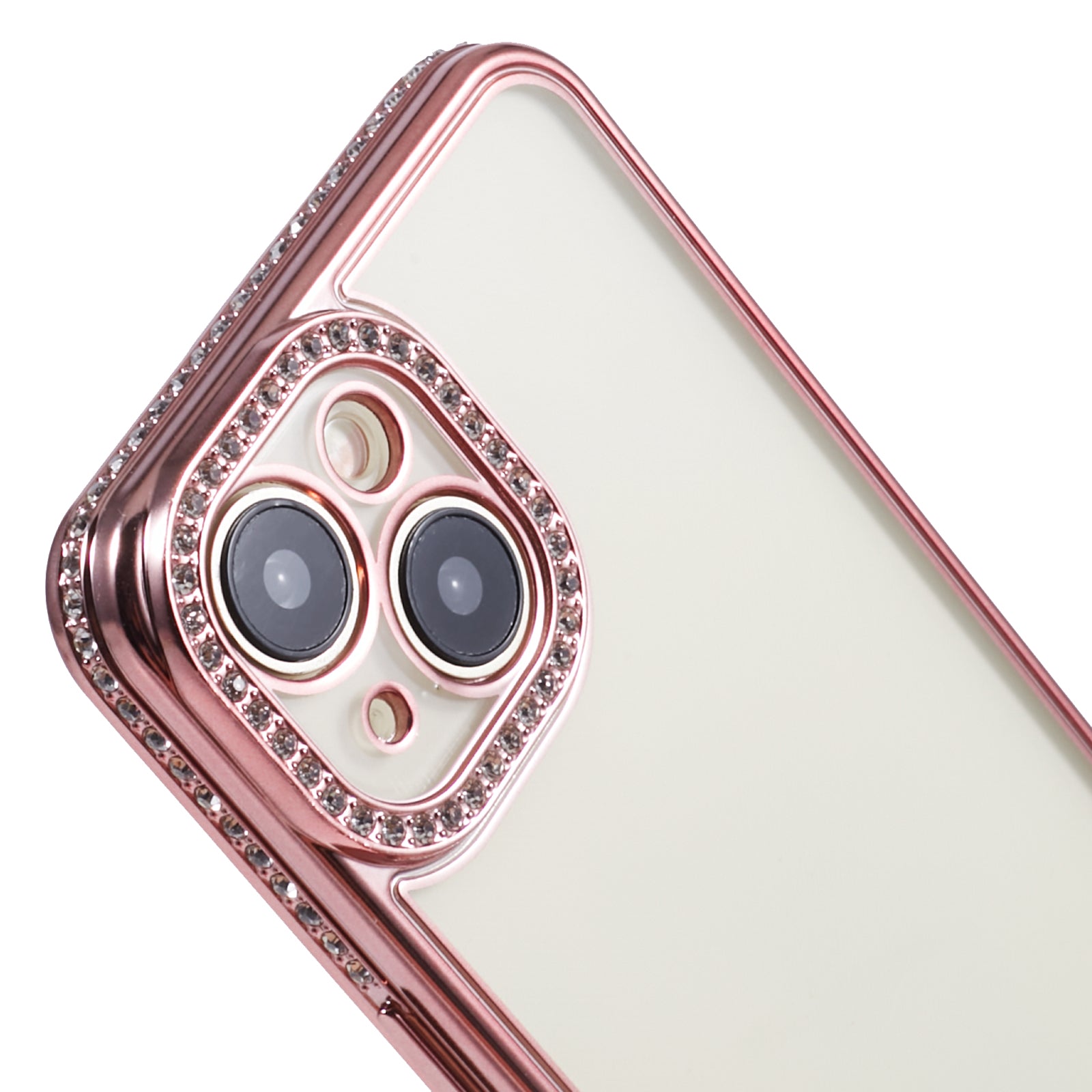 For iPhone 14 Plus Case Shiny Rhinestones Flexible TPU Phone Cover