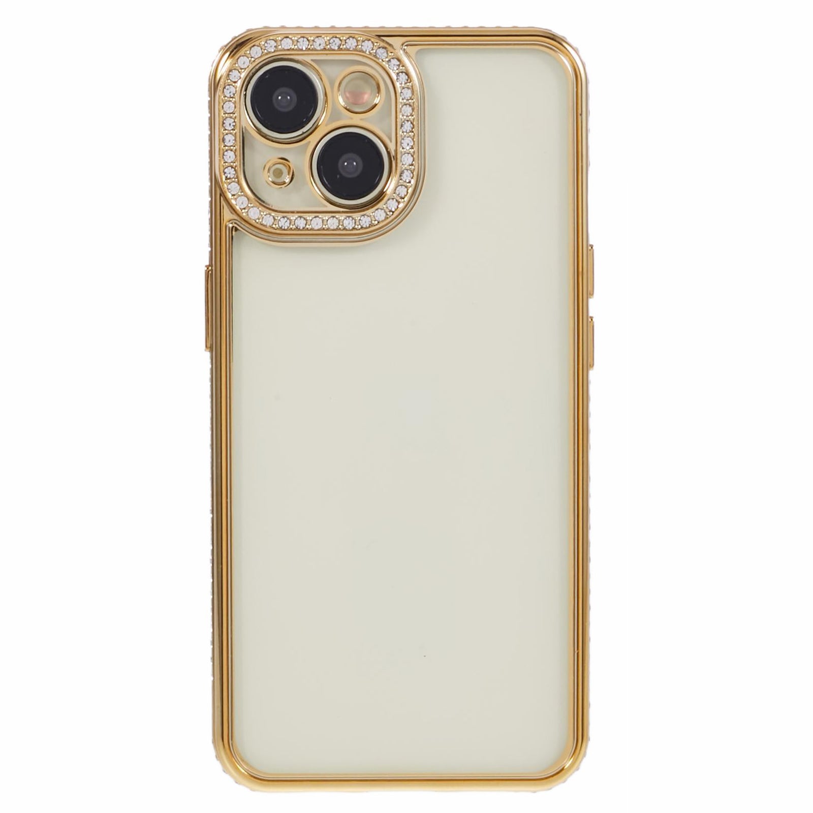 For iPhone 14 Plus Case Shiny Rhinestones Flexible TPU Phone Cover