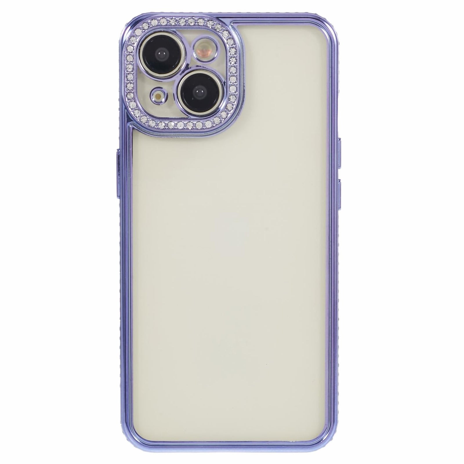 For iPhone 14 Plus Case Shiny Rhinestones Flexible TPU Phone Cover