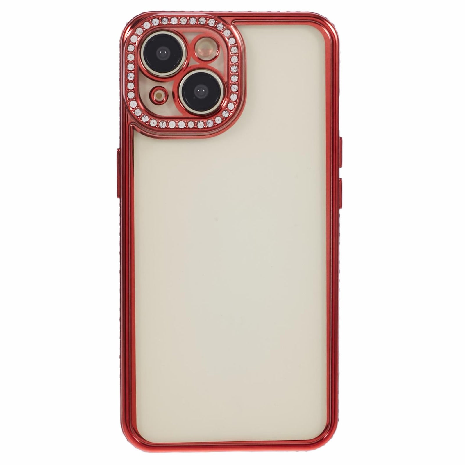 For iPhone 14 Plus Case Shiny Rhinestones Flexible TPU Phone Cover