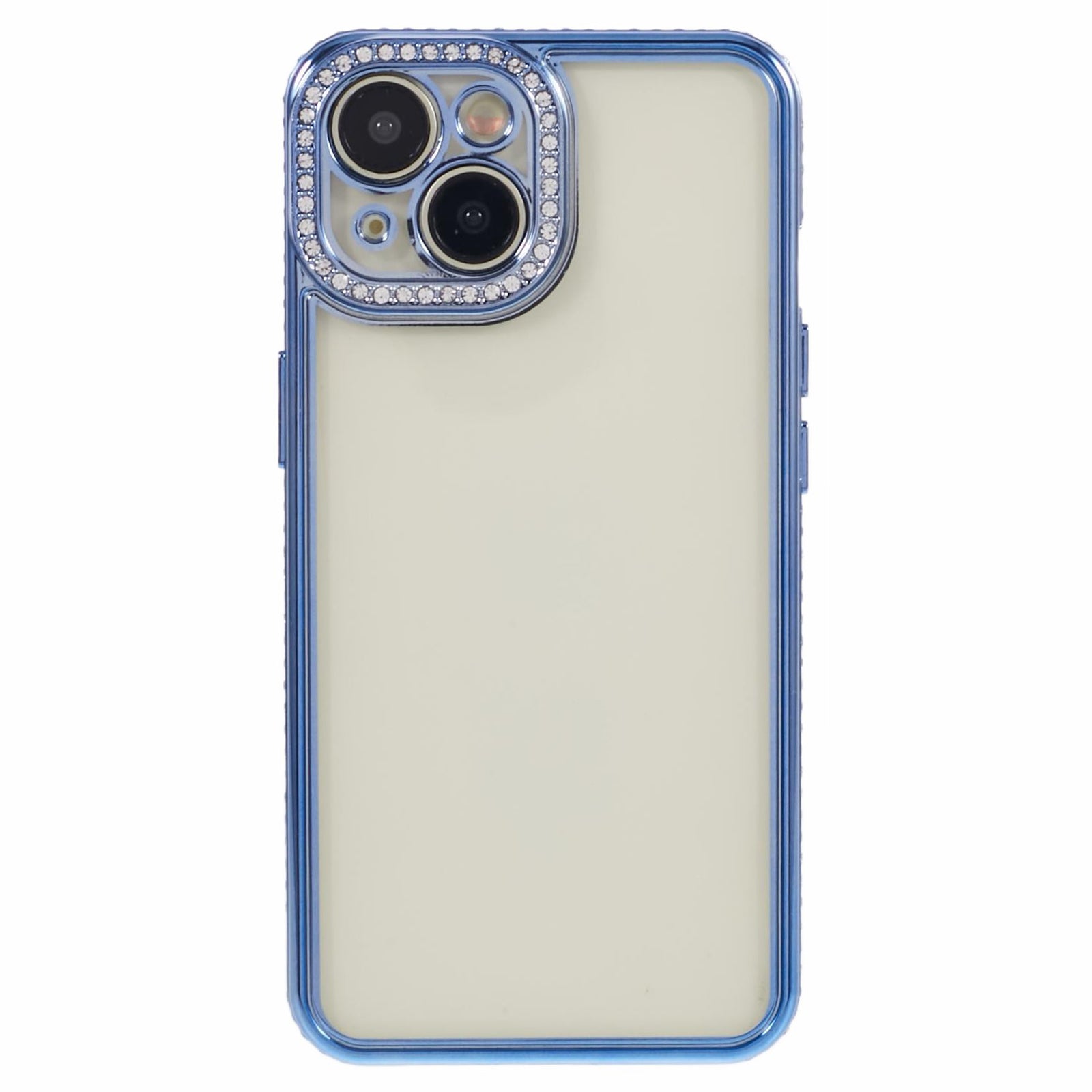 For iPhone 14 Plus Case Shiny Rhinestones Flexible TPU Phone Cover
