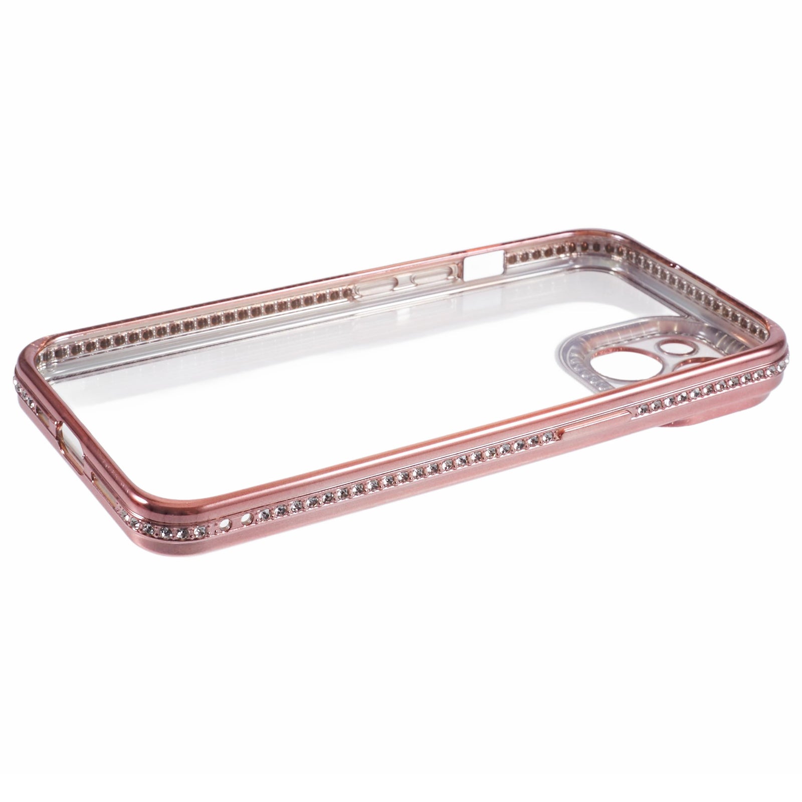 For iPhone 14 Protective Case Rhinestones Decor TPU Slim Phone Cover
