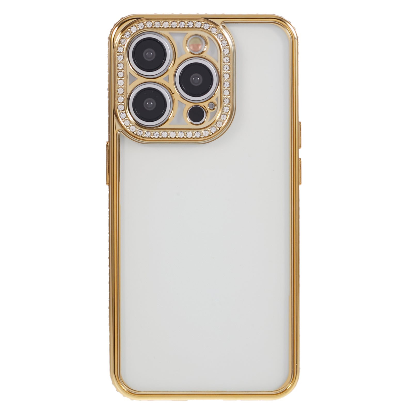 For iPhone 12 Pro 6.1 inch Case Rhinestones Decor Shockproof TPU Phone Cover