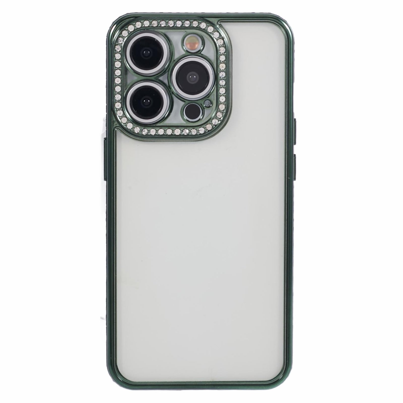 For iPhone 12 Pro 6.1 inch Case Rhinestones Decor Shockproof TPU Phone Cover