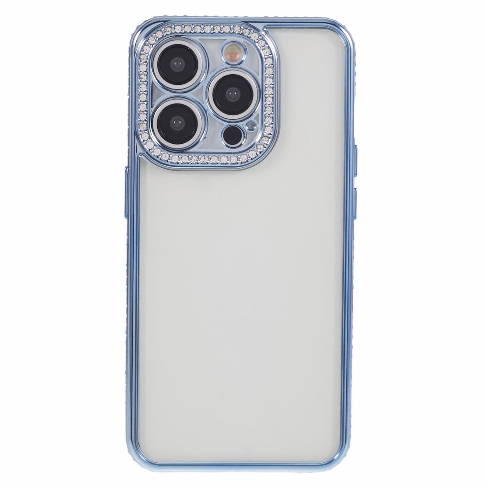 For iPhone 12 Pro 6.1 inch Case Rhinestones Decor Shockproof TPU Phone Cover