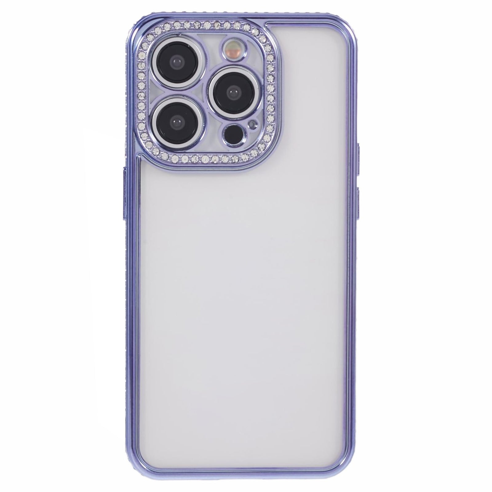 For iPhone 12 Pro 6.1 inch Case Rhinestones Decor Shockproof TPU Phone Cover