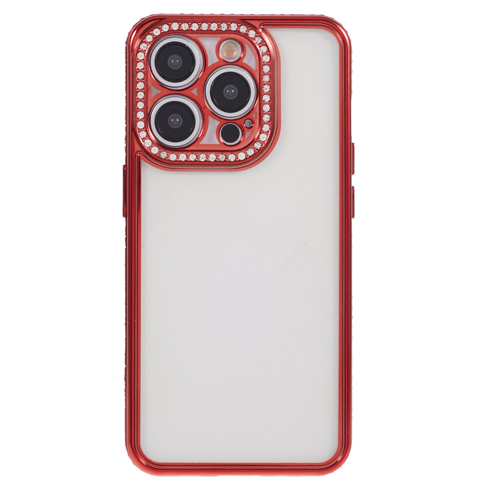 For iPhone 12 Pro Max Anti-Scratch Phone Case Rhinestones Decor TPU Phone Cover