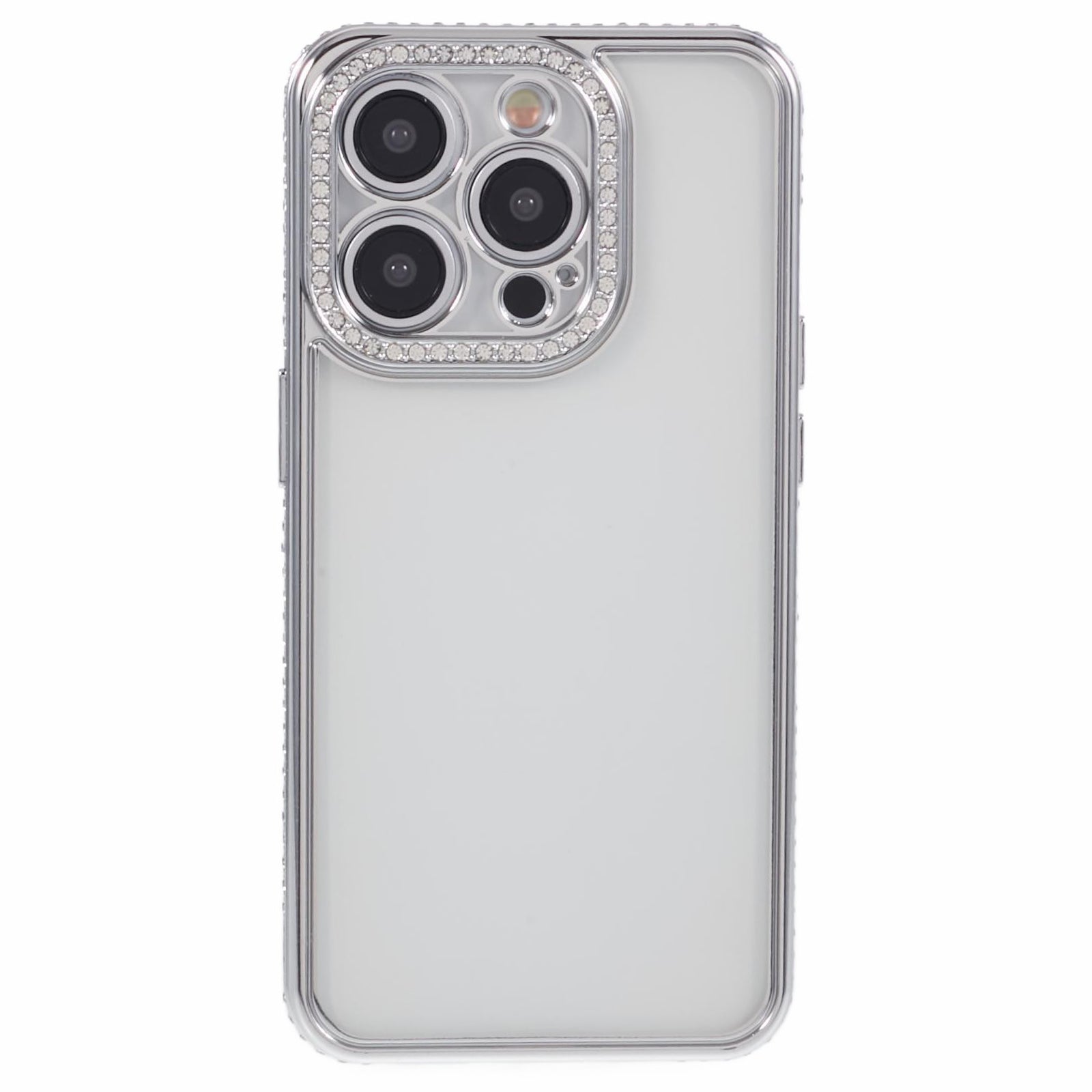 For iPhone 12 Pro Max Anti-Scratch Phone Case Rhinestones Decor TPU Phone Cover