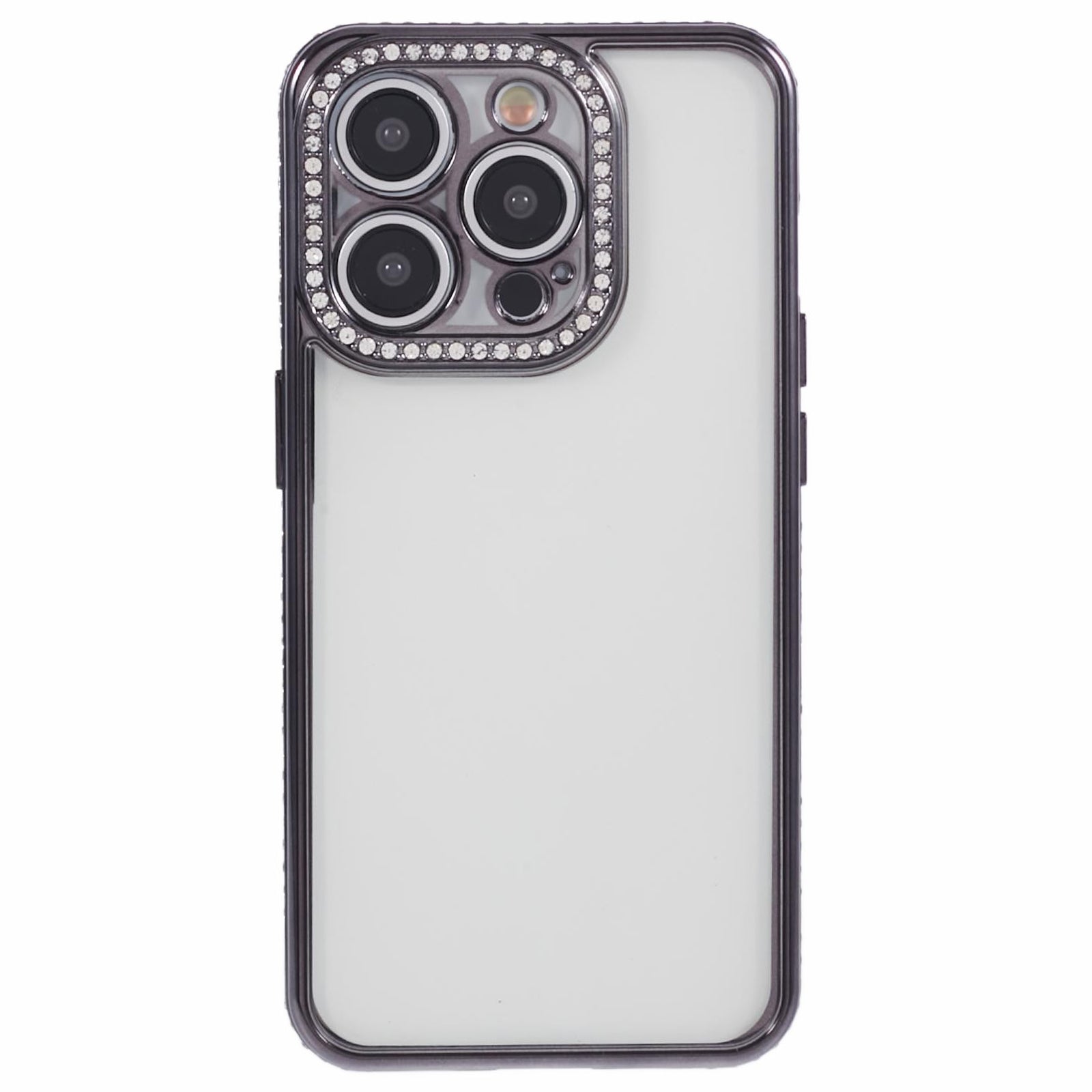 For iPhone 13 Pro TPU Case Shockproof Phone Cover with Rhinestones Decor