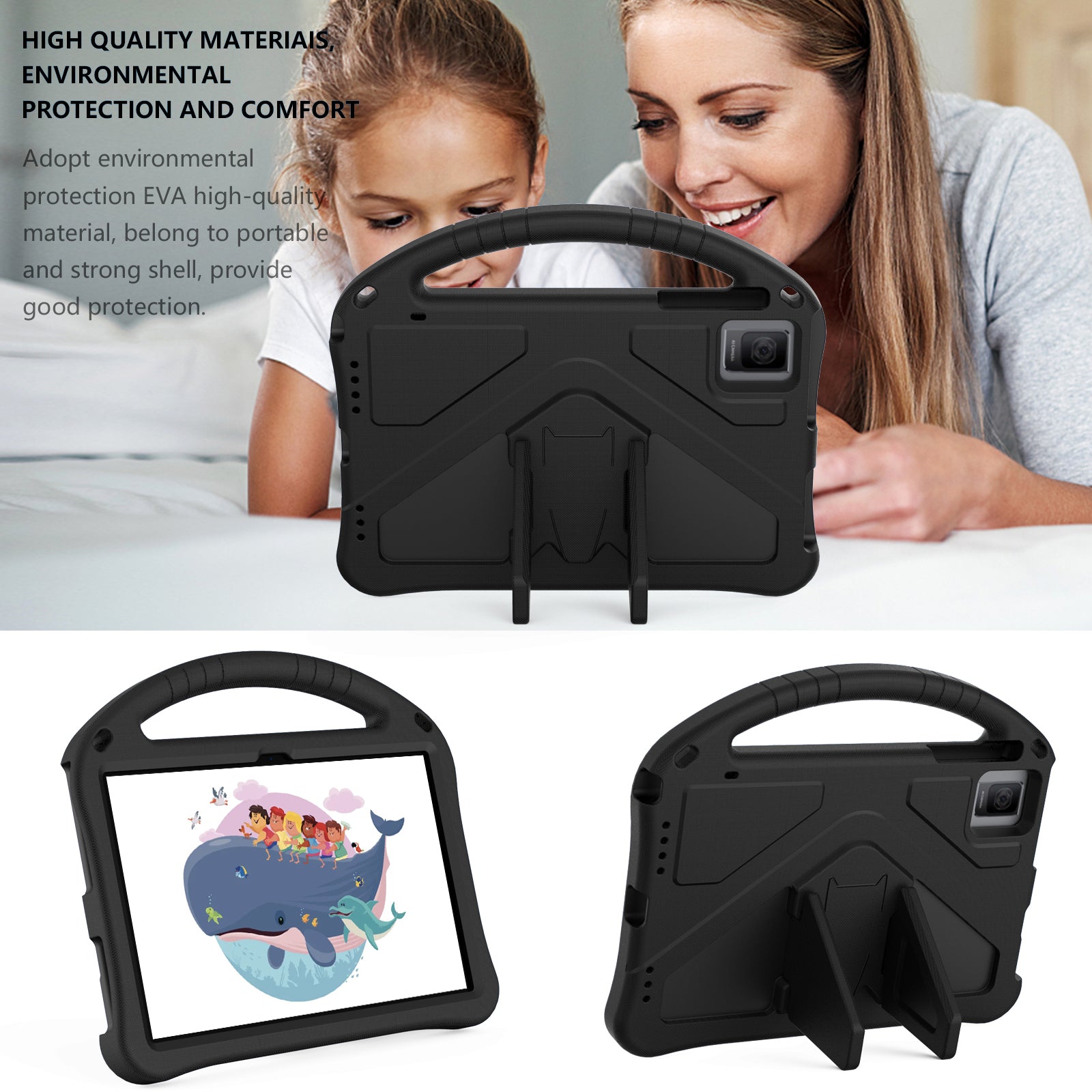 For TCL Tab 10 Gen 2 / T-Mobile REVVL Tab / Blackview Oscal Pad 15 / Tab 11 WiFi / Tab 11 SE / Tab 11 Case Handle EVA Cover