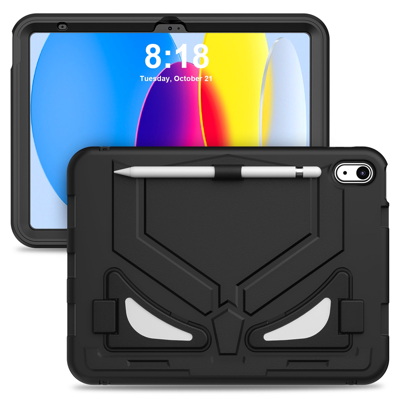 For iPad 10.9 (2022) Leopard Style Case Rugged Drop Protection Cover with Kickstand