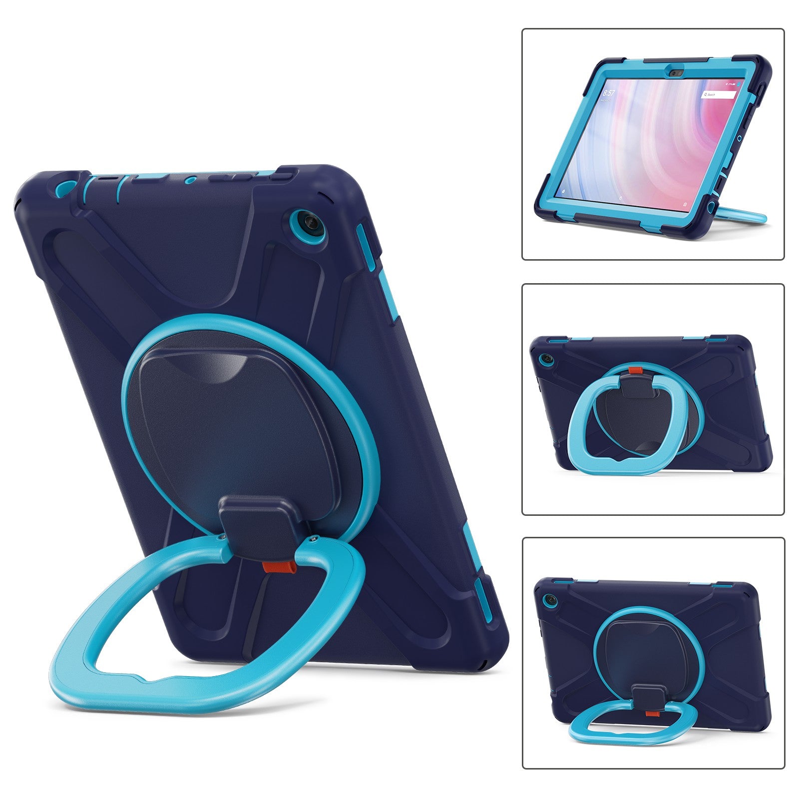 For Amazon Fire HD 10 (2023) Kickstand Cover Rotating Handle Tablet Case