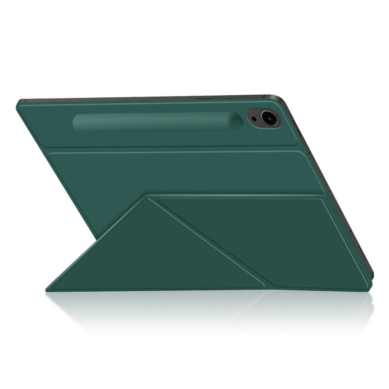 For Samsung Galaxy Tab S9 FE Case Magnetic V-fold Stand Tablet Cover with Auto Sleep / Wake