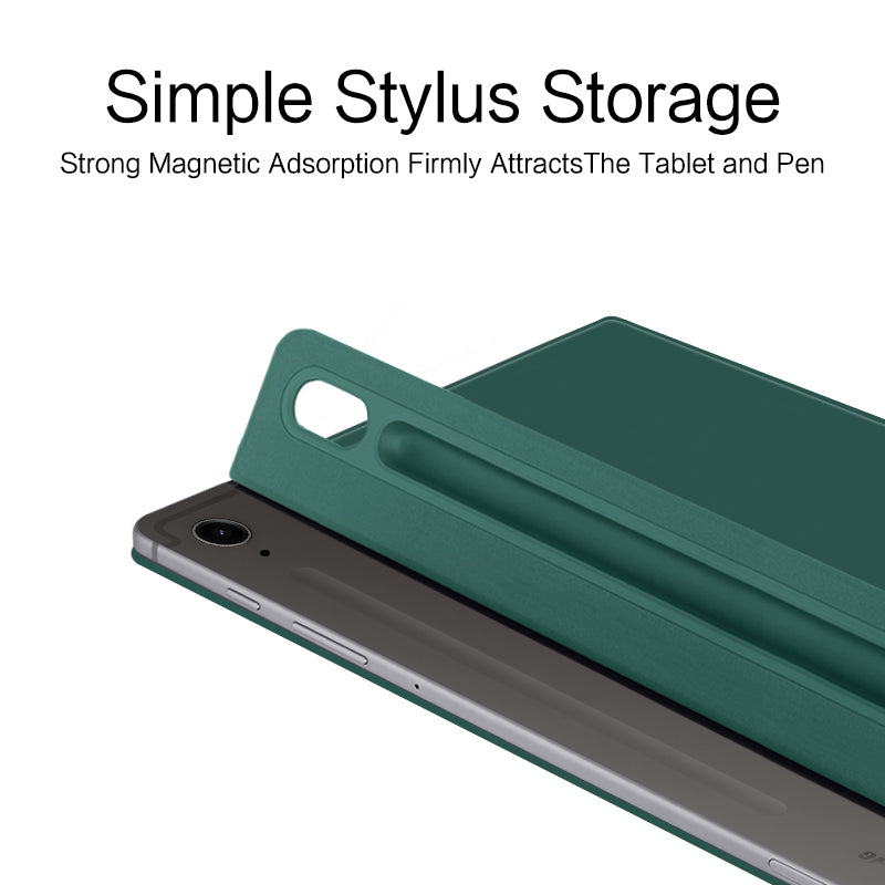 For Samsung Galaxy Tab S9 FE Case Magnetic V-fold Stand Tablet Cover with Auto Sleep / Wake