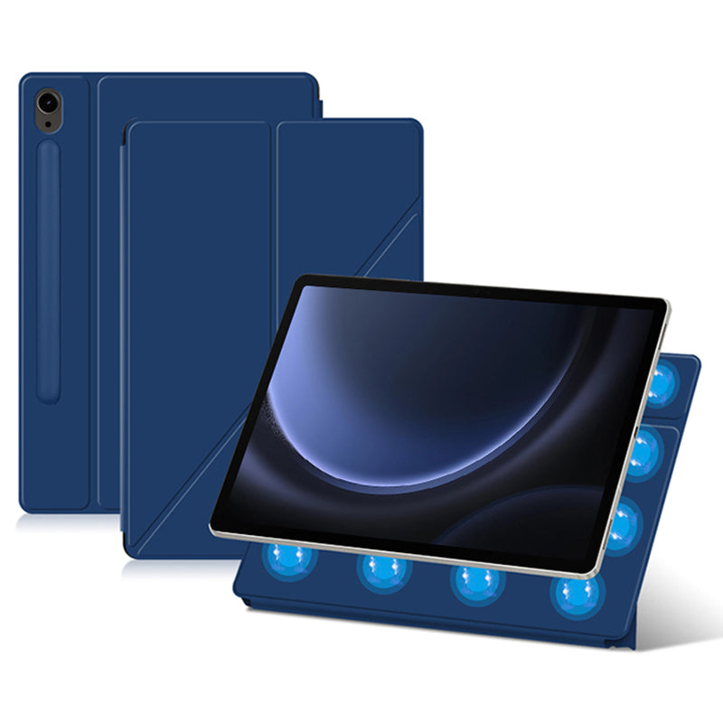 For Samsung Galaxy Tab S9 FE Case Magnetic V-fold Stand Tablet Cover with Auto Sleep / Wake