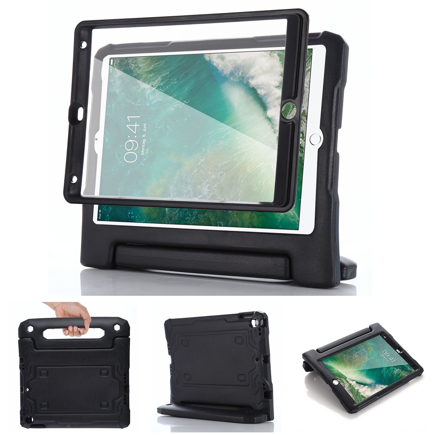 For iPad 10.2 (2021) / (2020) / (2019) Case EVA Anti-drop Protective Tablet Cover with Front Lid and Kickstand Handle