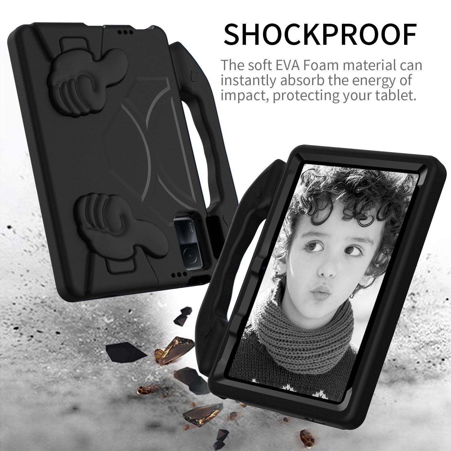 For Xiaomi Redmi Pad / Lenovo Tab M10 Plus (3rd Gen) Tablet EVA Case with Thumb Kickstand
