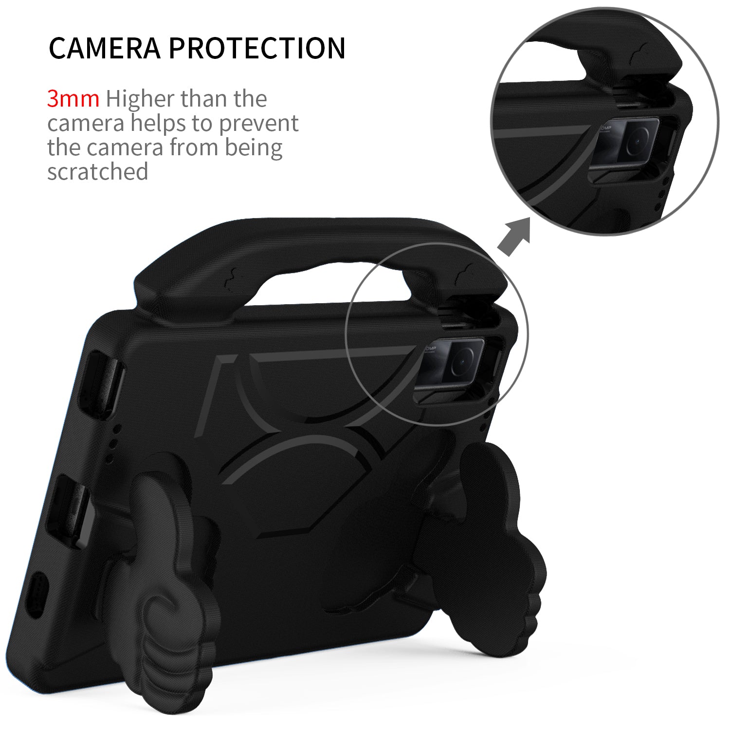 For Xiaomi Redmi Pad / Lenovo Tab M10 Plus (3rd Gen) Tablet EVA Case with Thumb Kickstand