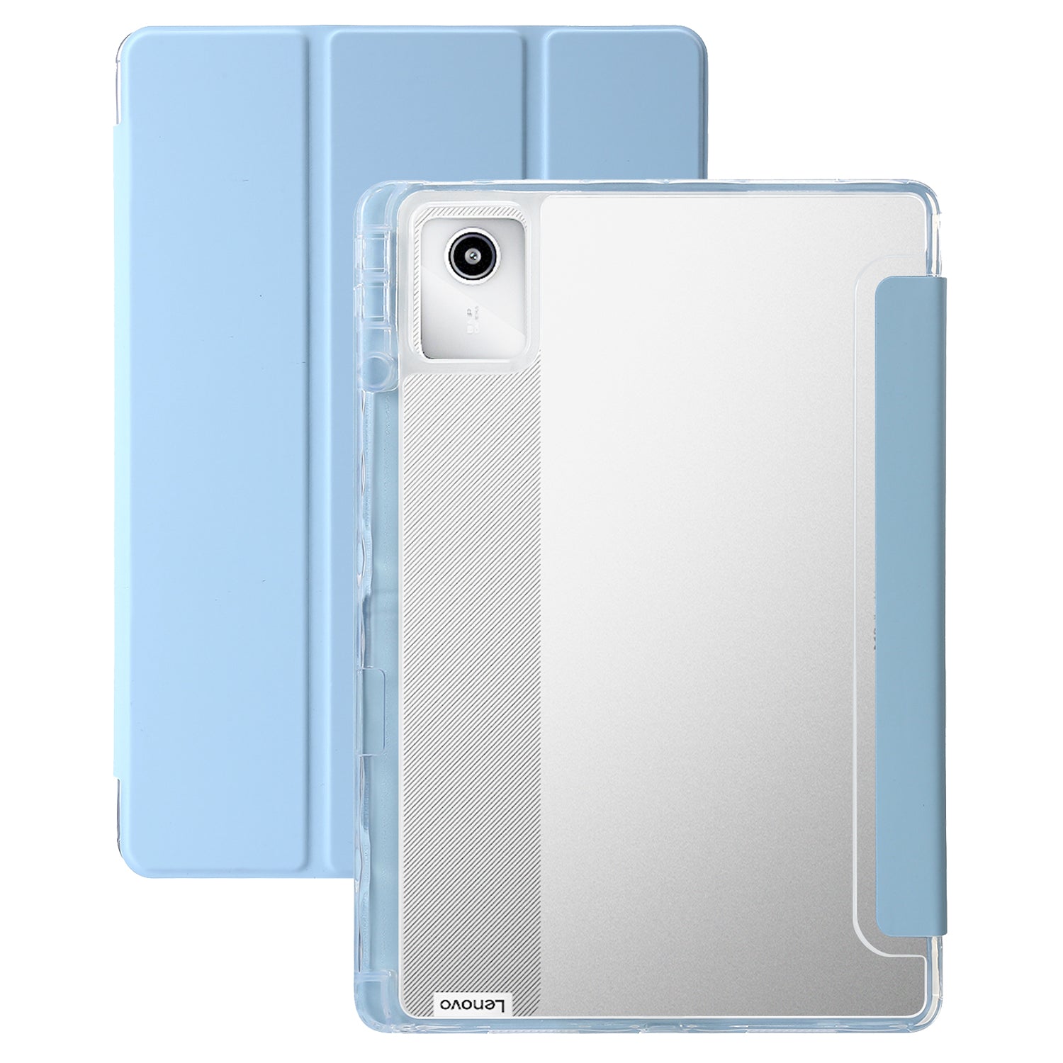 For Lenovo Tab M11 / Xiaoxin Pad 11 2024 Case TPU+Acrylic+PU Tablet Cover with Tri-fold Stand