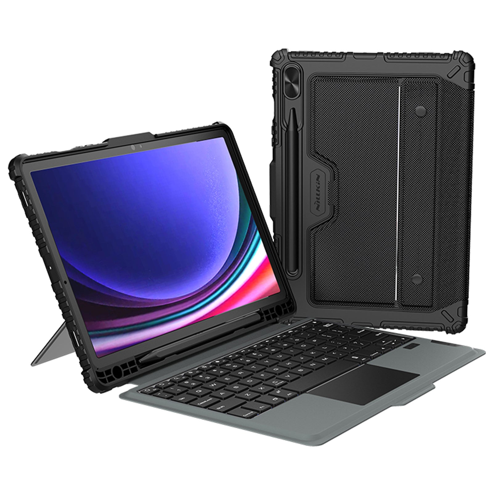 NILLKIN For Samsung Galaxy Tab S9 Tablet Case with Detachable Backlight Bluetooth Keyboard
