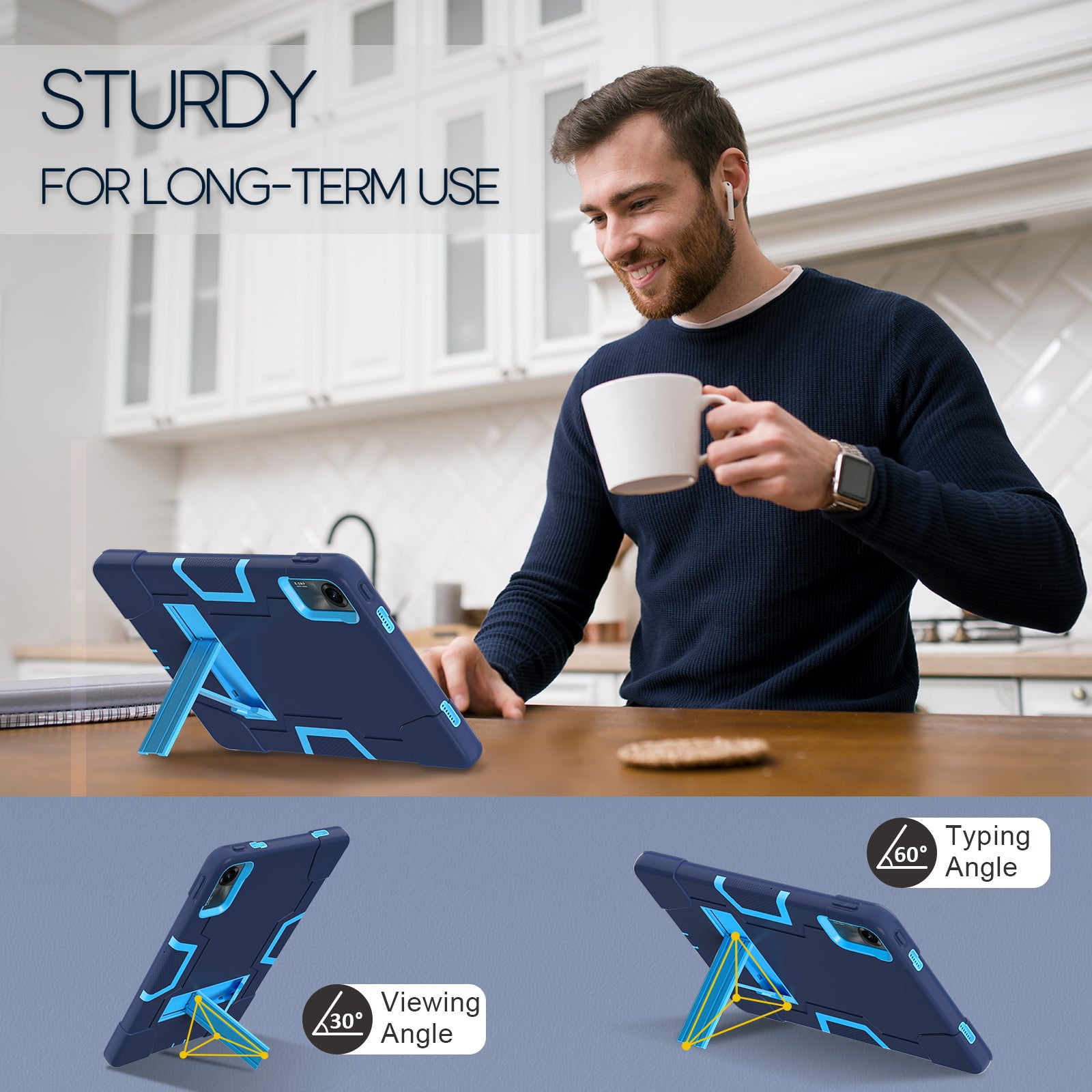 For Xiaomi Redmi Pad SE Case PC+Silicone Tablet Protective Cover