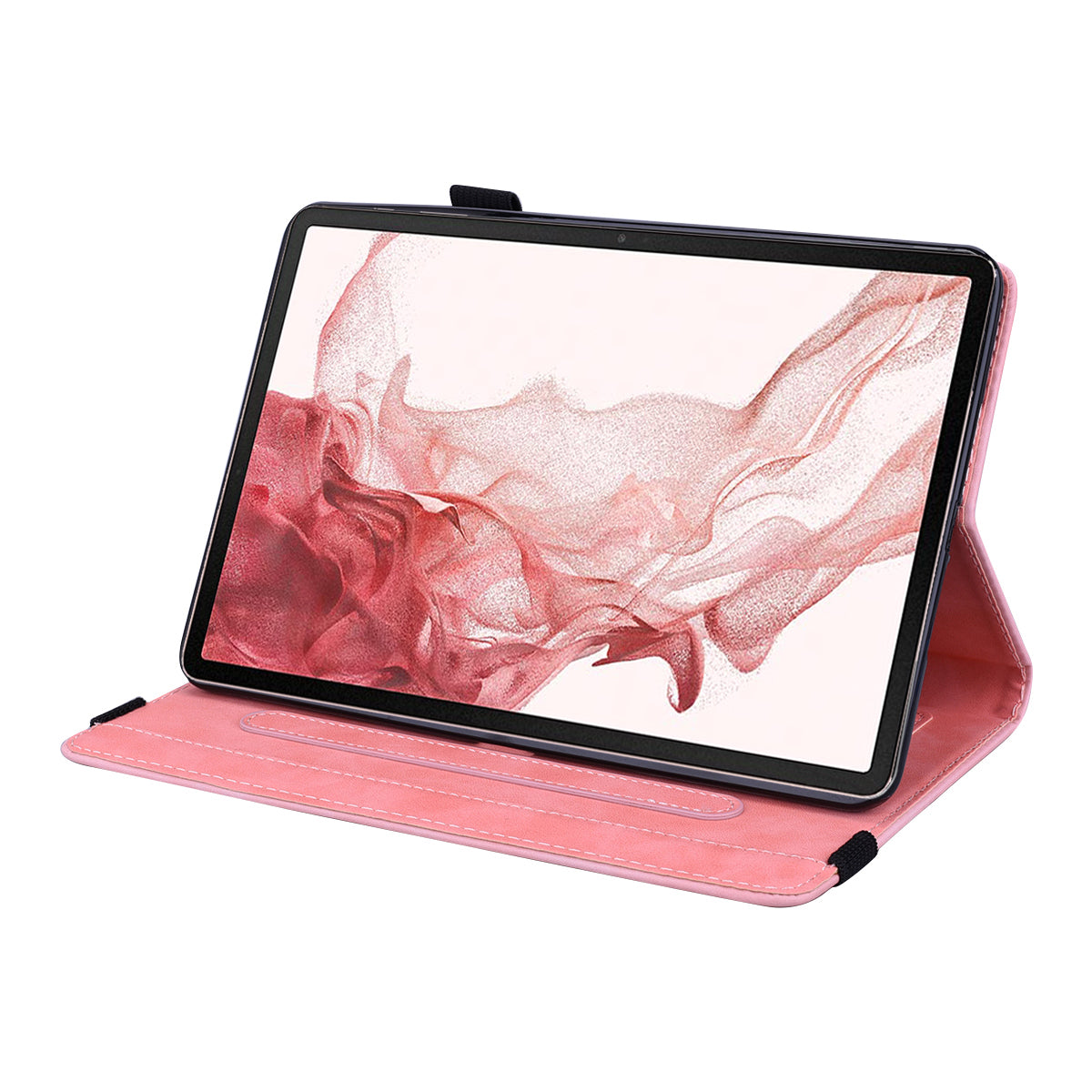 For Samsung Galaxy Tab S9 FE+ Tablet Case Card Slots Leather Cover Flower Pattern