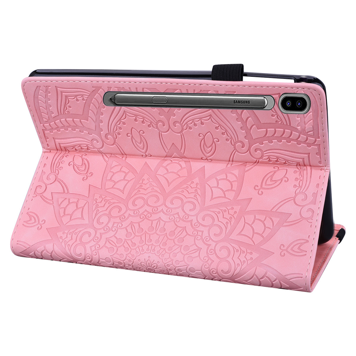 For Samsung Galaxy Tab S9 FE+ Tablet Case Card Slots Leather Cover Flower Pattern