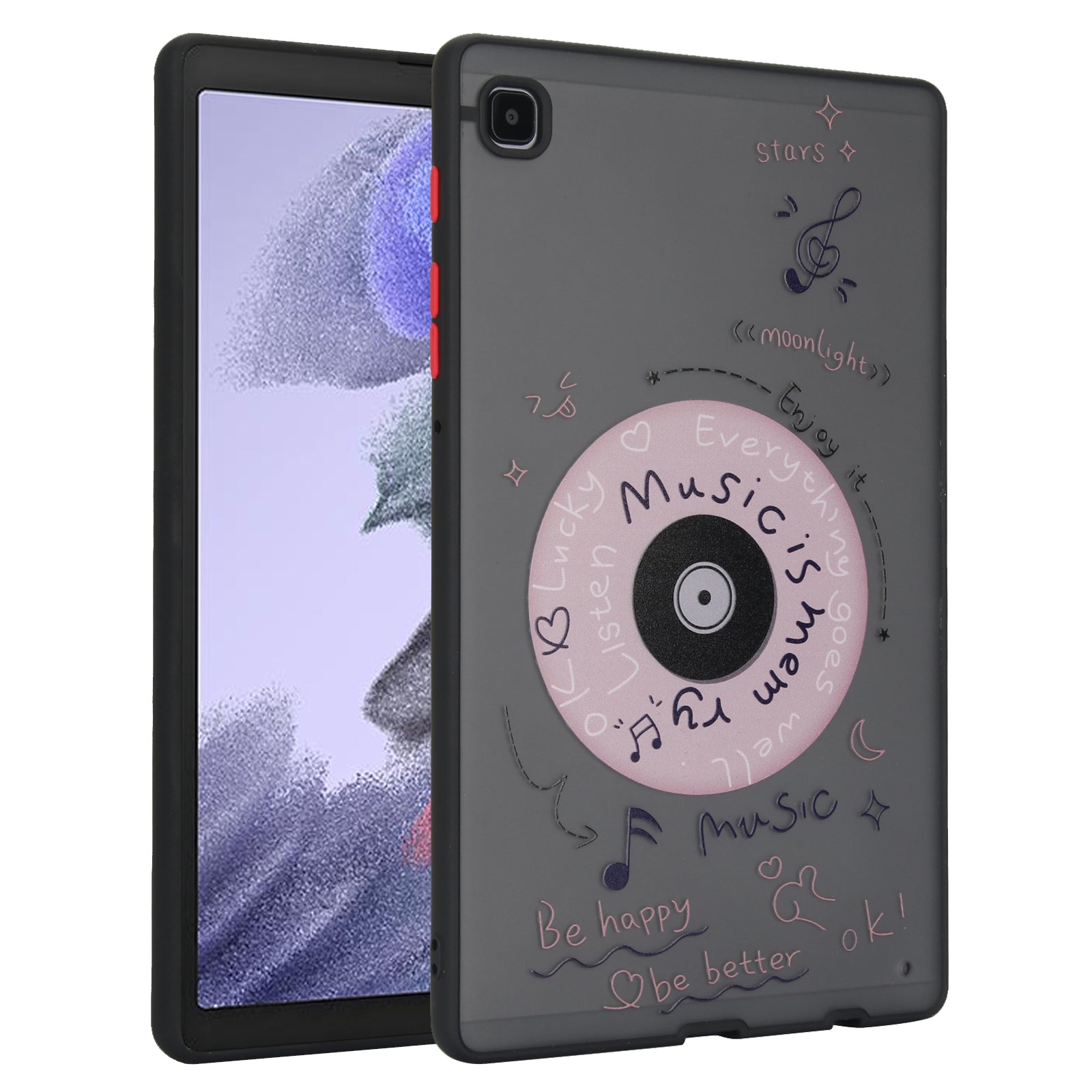 For Samsung Galaxy Tab A7 Lite 8.7-inch T225 / T220 Case Pattern Printing PC+TPU Tablet Anti-drop Cover