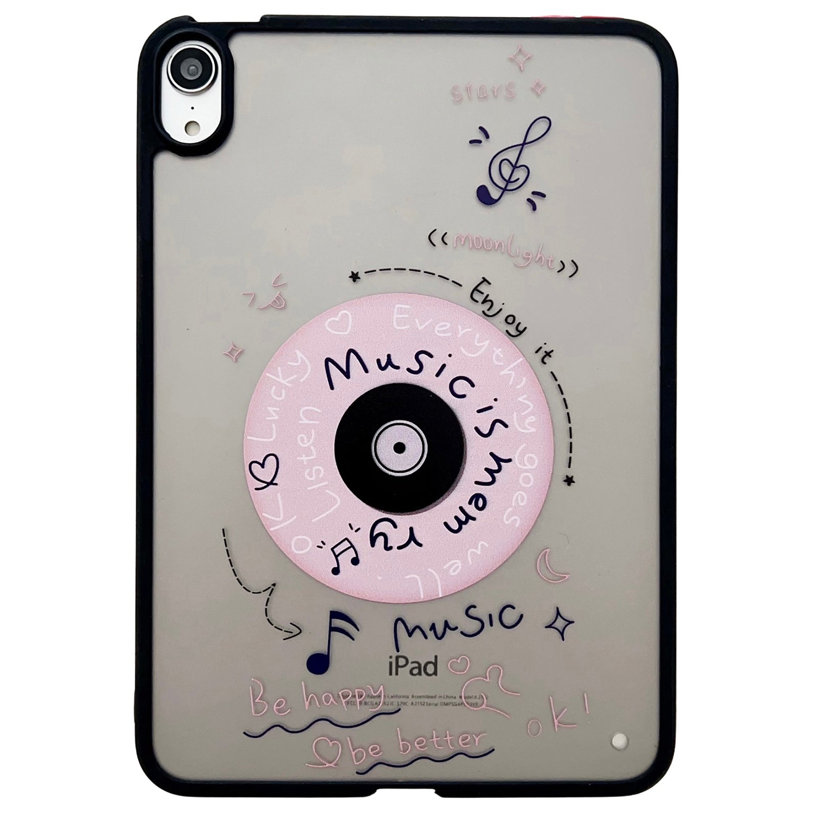 For iPad mini (2021) Case Skin-touch Pattern Printing PC+TPU Tablet Shockproof Cover