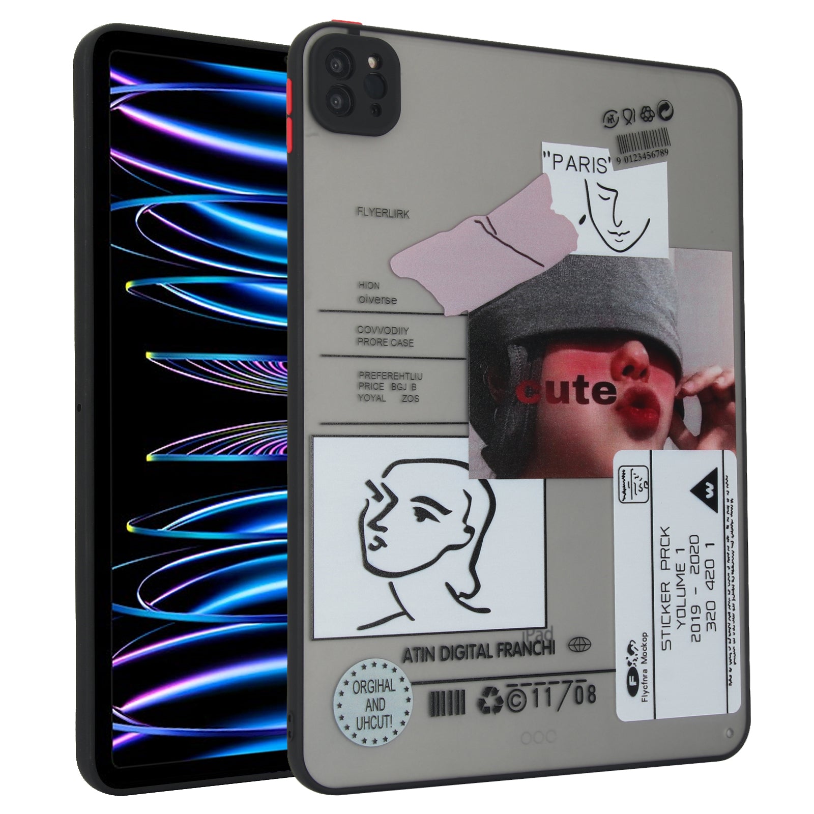 For iPad Pro 11 (2022) / (2021) / (2020) Case Pattern Printing PC+TPU Anti-scratch Tablet Cover
