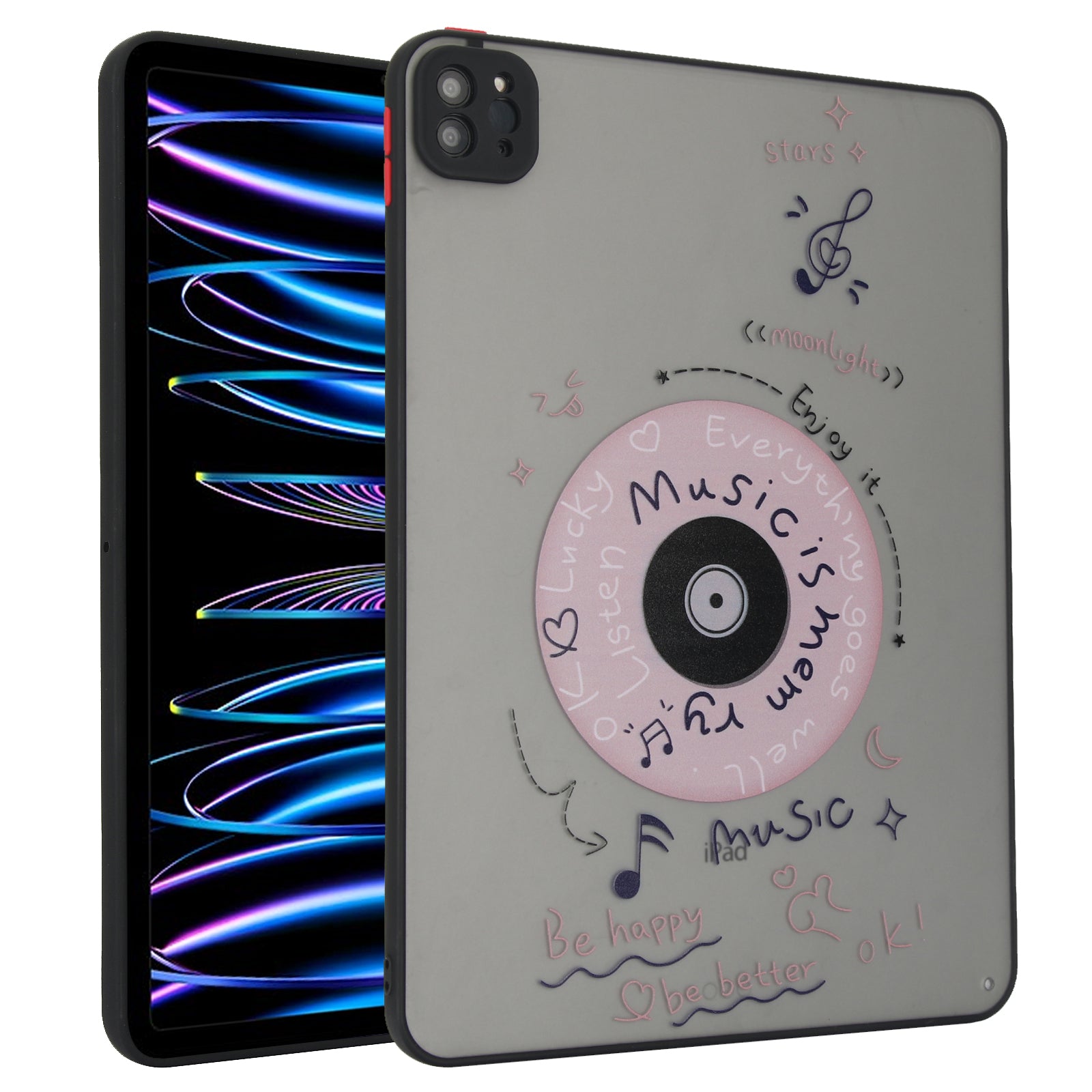 For iPad Pro 11 (2022) / (2021) / (2020) Case Pattern Printing PC+TPU Anti-scratch Tablet Cover