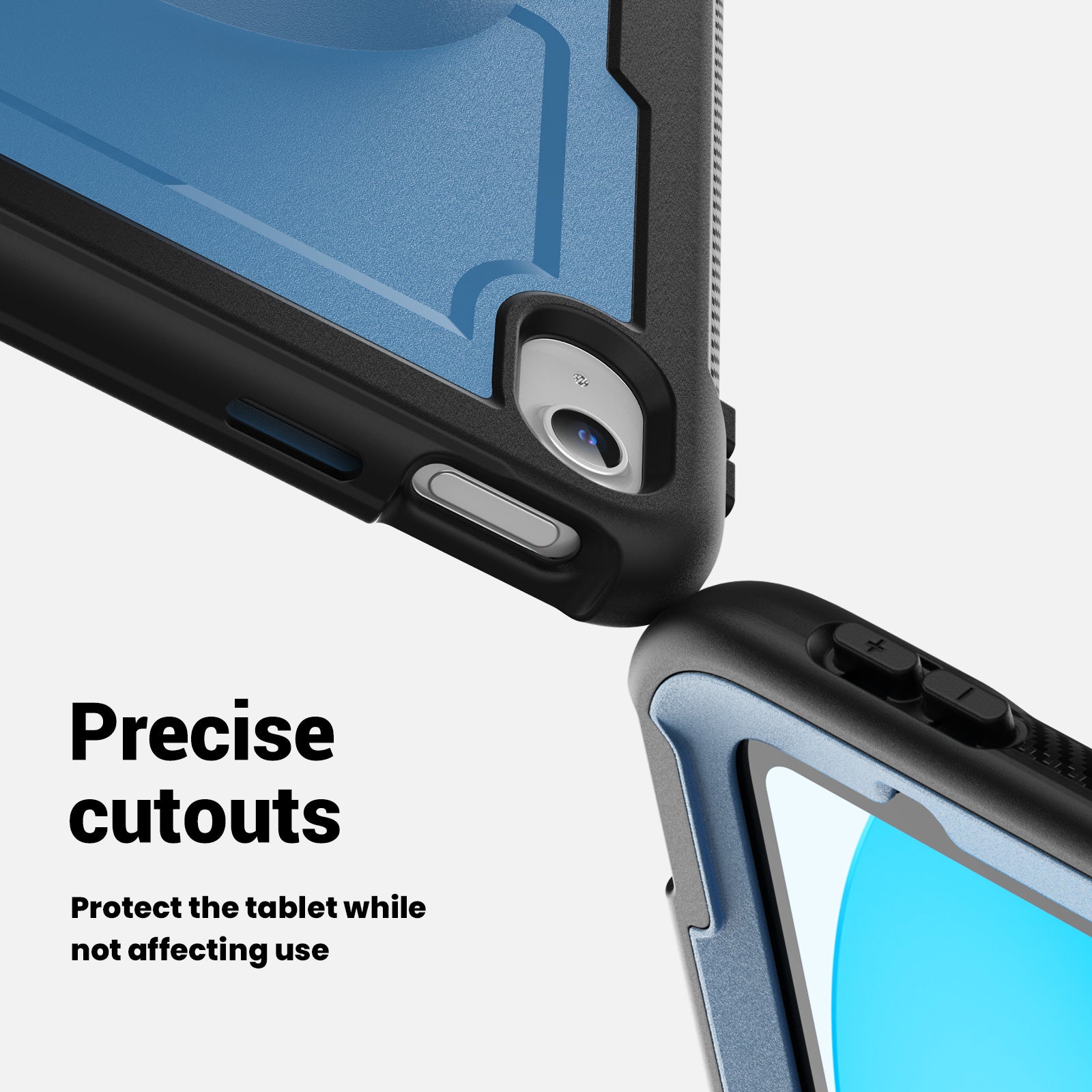 Tablet Case for iPad 10.9 (2022) (A2696) Hand Strap Kickstand PC+TPU Cover Drop-proof