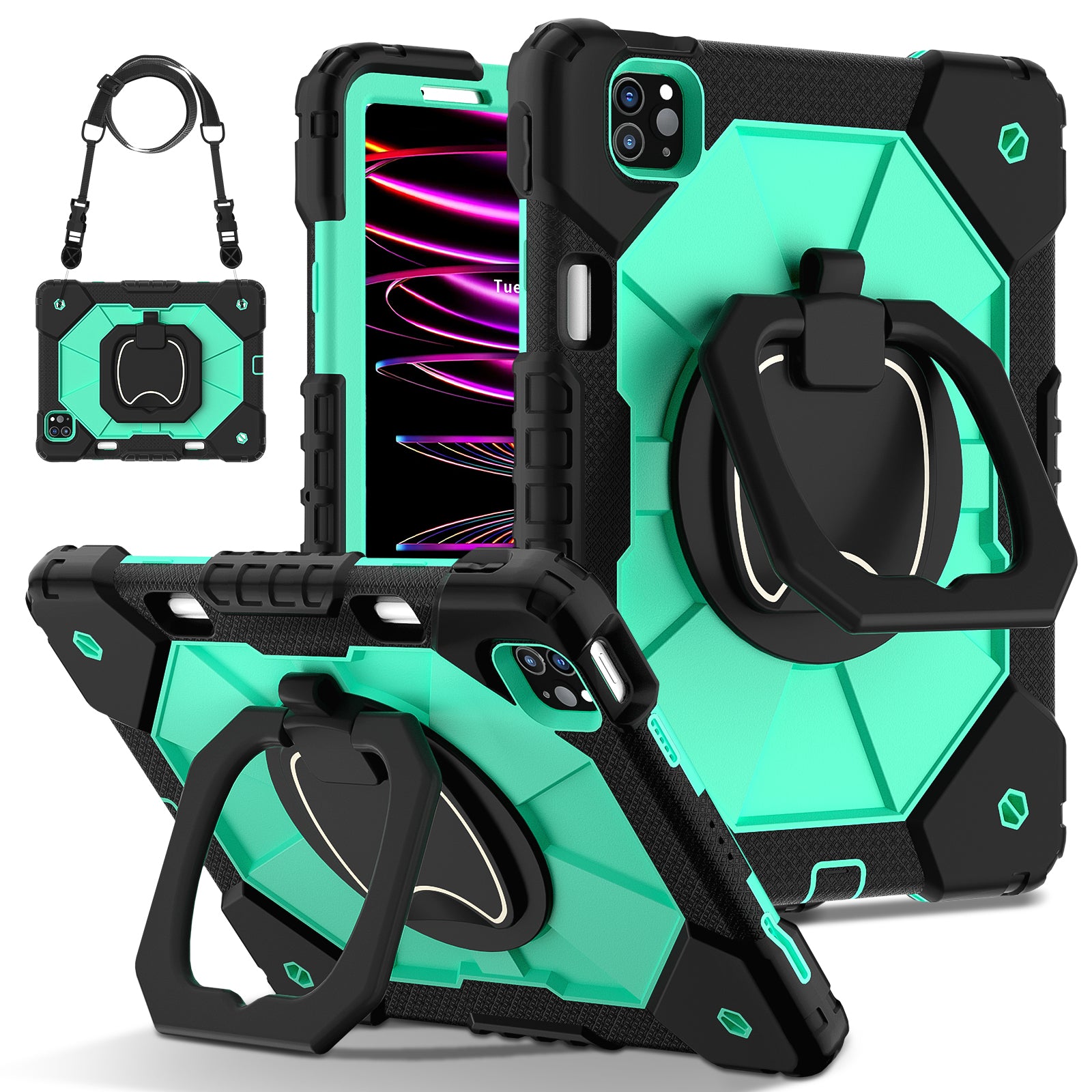 C3 for iPad Pro 11 (2020) / (2021) / (2022) / (2018) / Air (2022) / (2020) Tablet Case with Handle Kickstand
