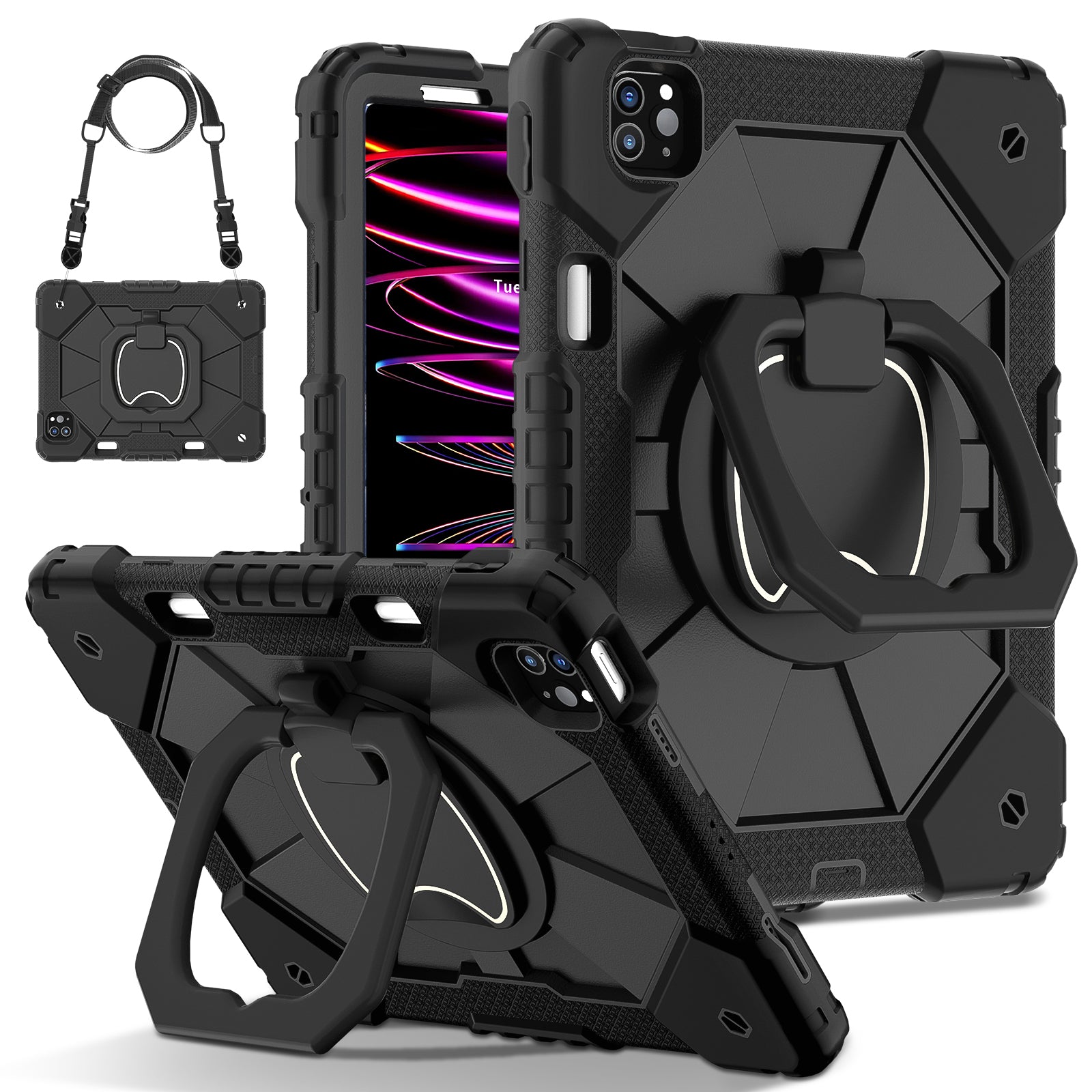 C3 for iPad Pro 11 (2020) / (2021) / (2022) / (2018) / Air (2022) / (2020) Tablet Case with Handle Kickstand