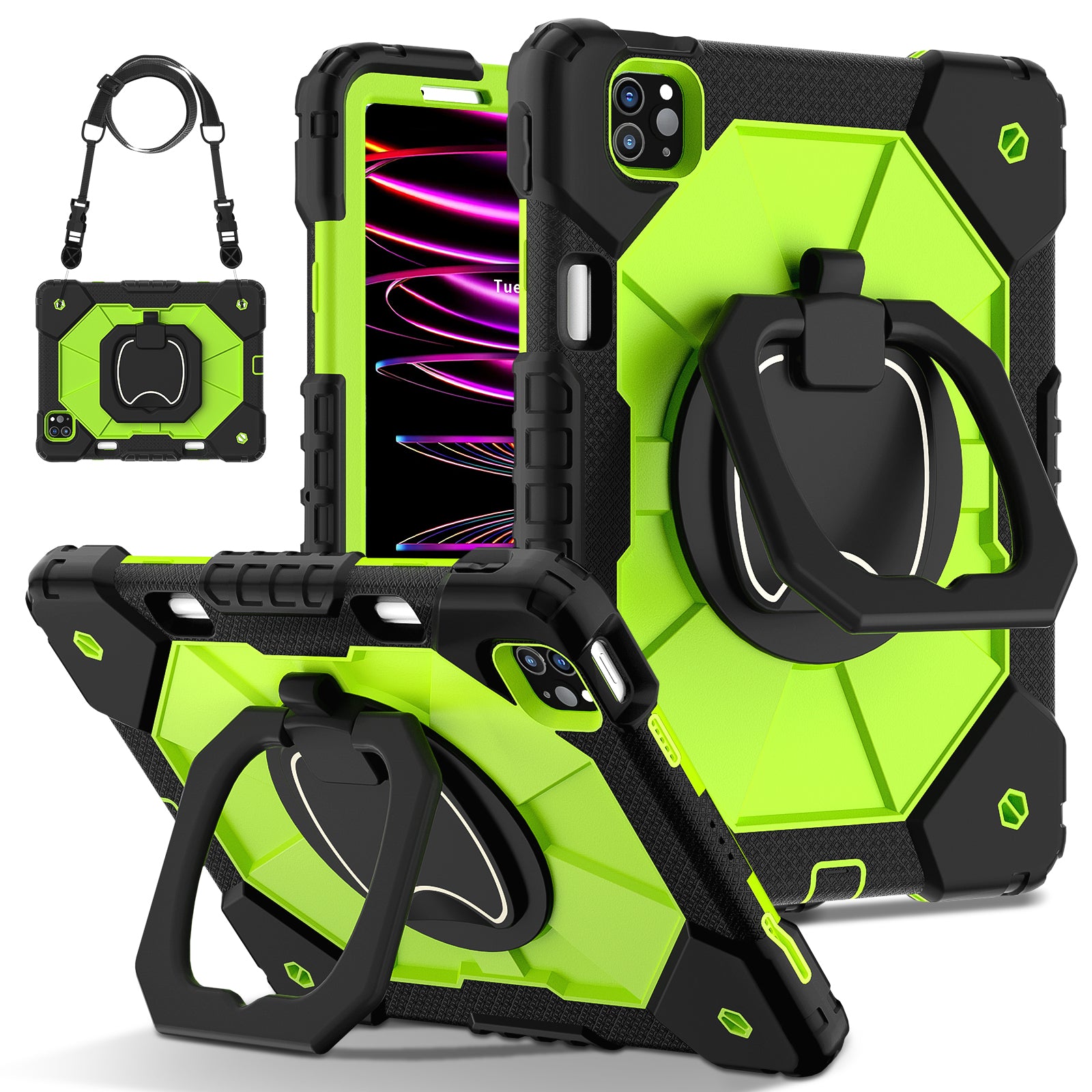 C3 for iPad Pro 11 (2020) / (2021) / (2022) / (2018) / Air (2022) / (2020) Tablet Case with Handle Kickstand