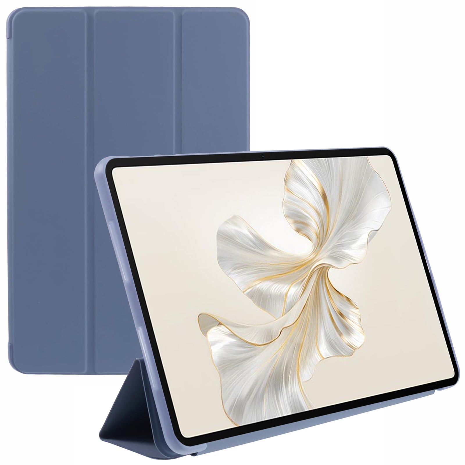 For Honor Pad 9 Case Anti-Scratch PU+Silicone Tri-fold Stand Tablet Cover