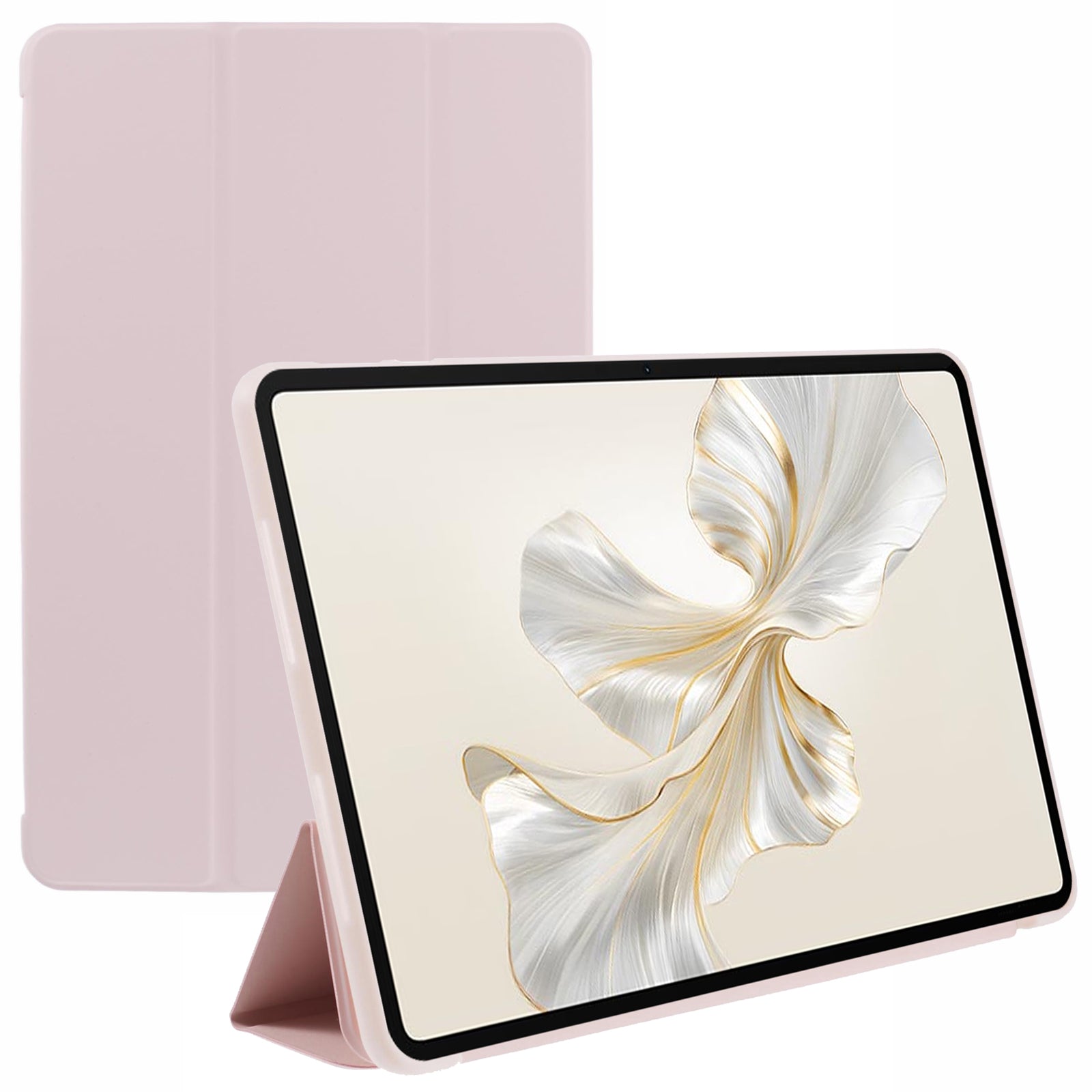 For Honor Pad 9 Case Anti-Scratch PU+Silicone Tri-fold Stand Tablet Cover