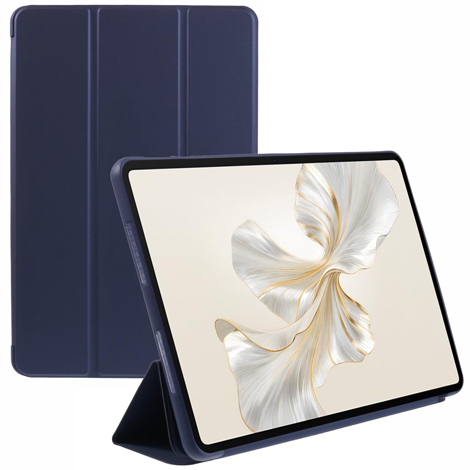 For Honor Pad 9 Case Anti-Scratch PU+Silicone Tri-fold Stand Tablet Cover