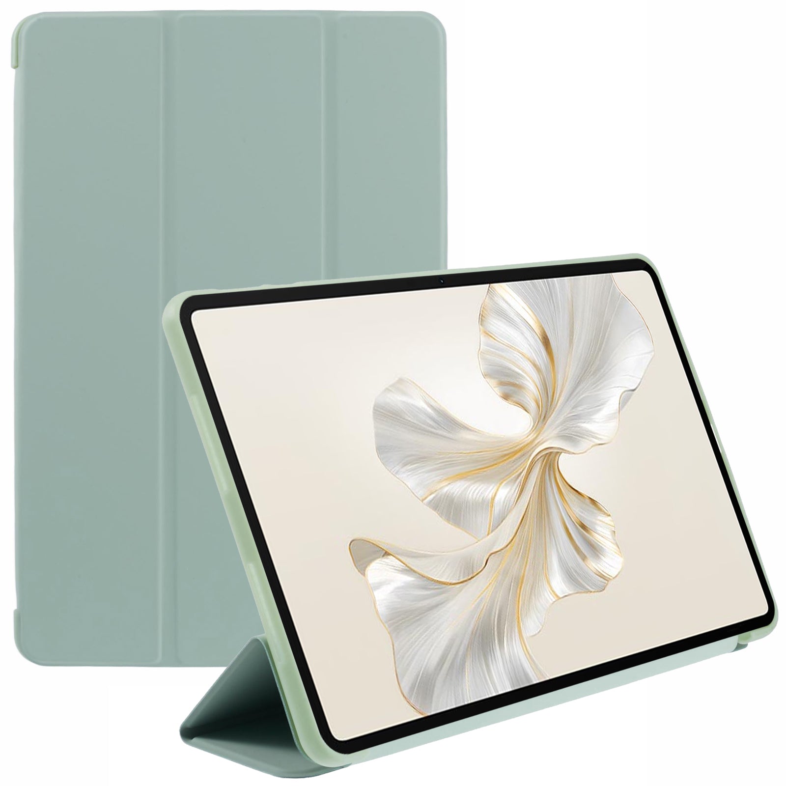 For Honor Pad 9 Case Anti-Scratch PU+Silicone Tri-fold Stand Tablet Cover