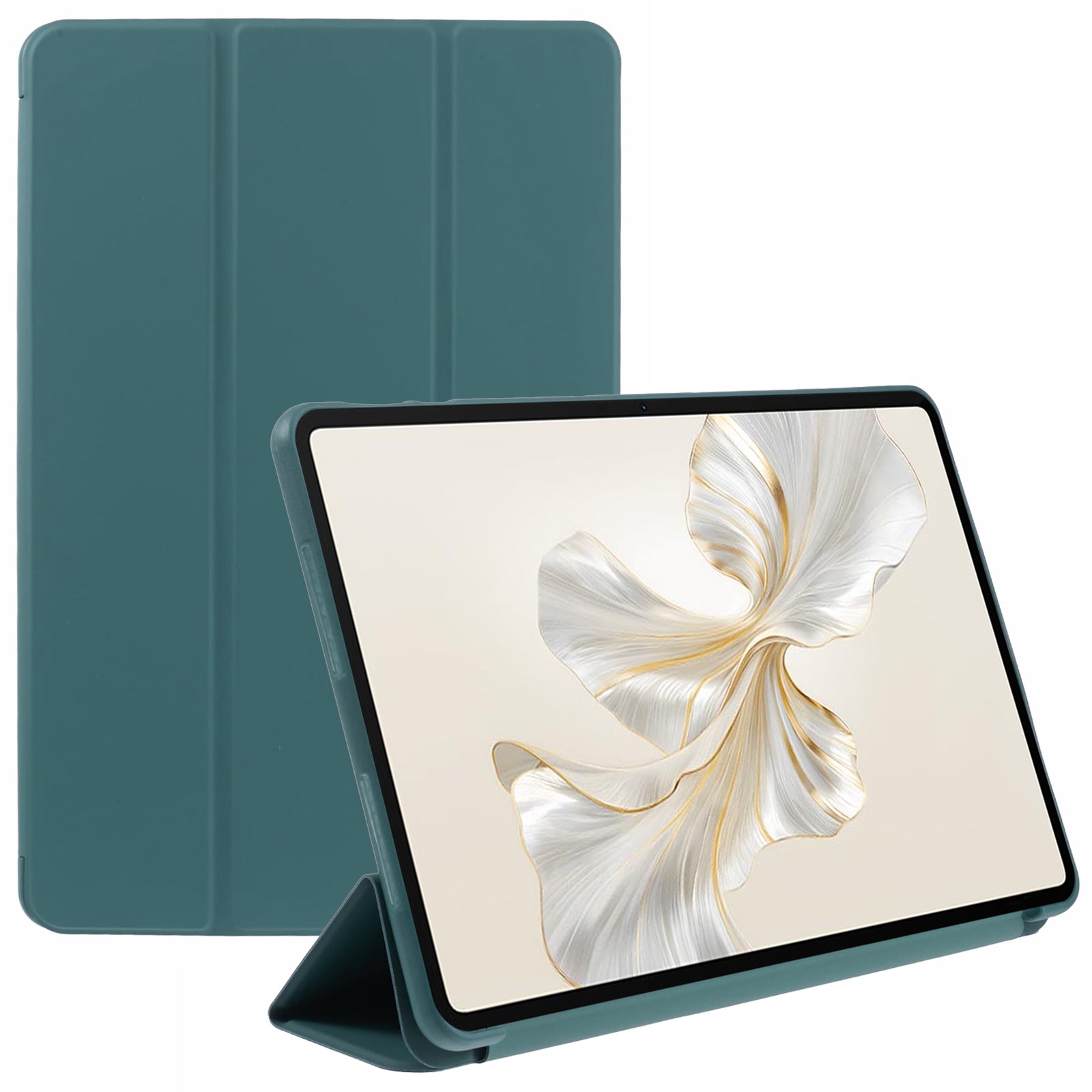 For Honor Pad 9 Case Anti-Scratch PU+Silicone Tri-fold Stand Tablet Cover