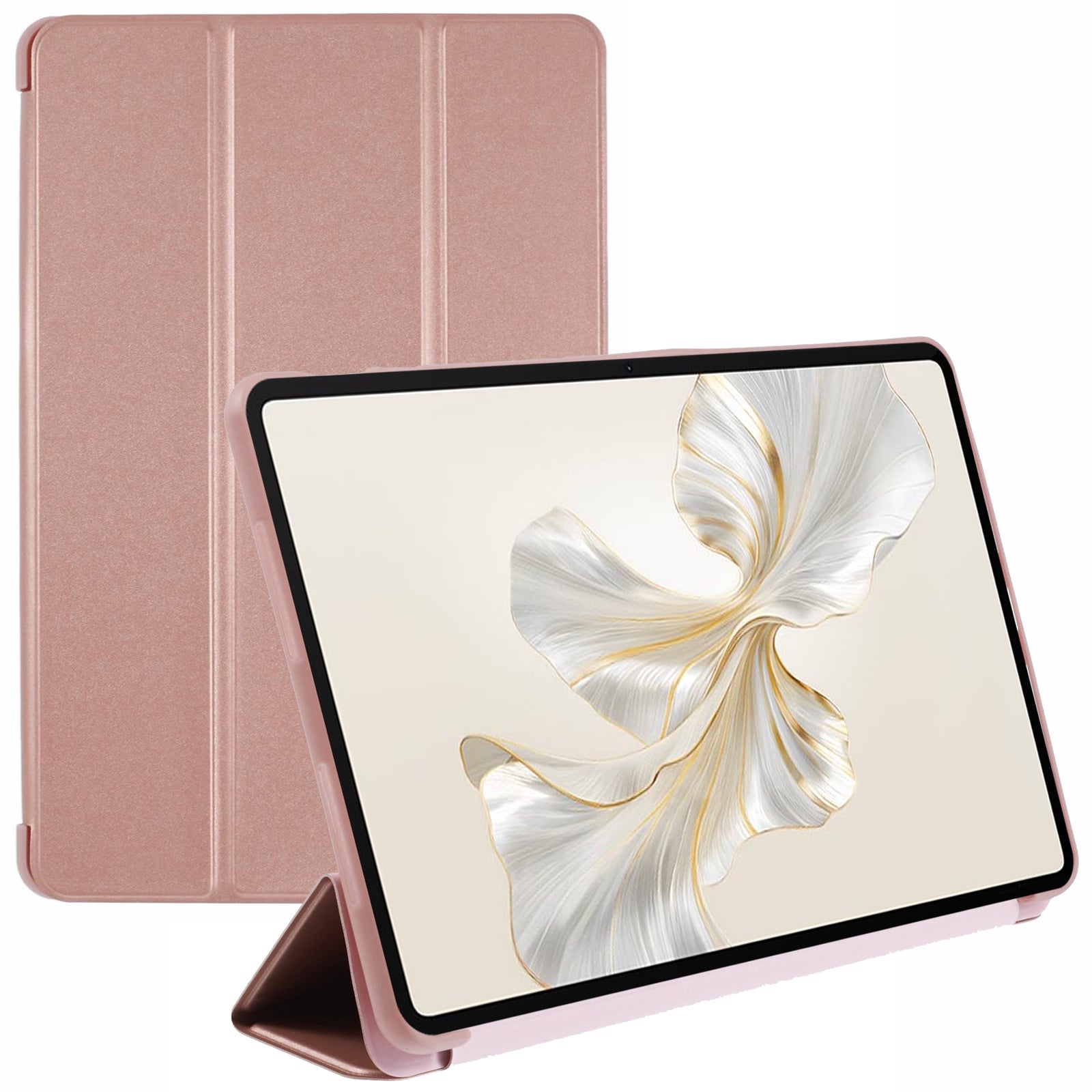 For Honor Pad 9 Case Anti-Scratch PU+Silicone Tri-fold Stand Tablet Cover