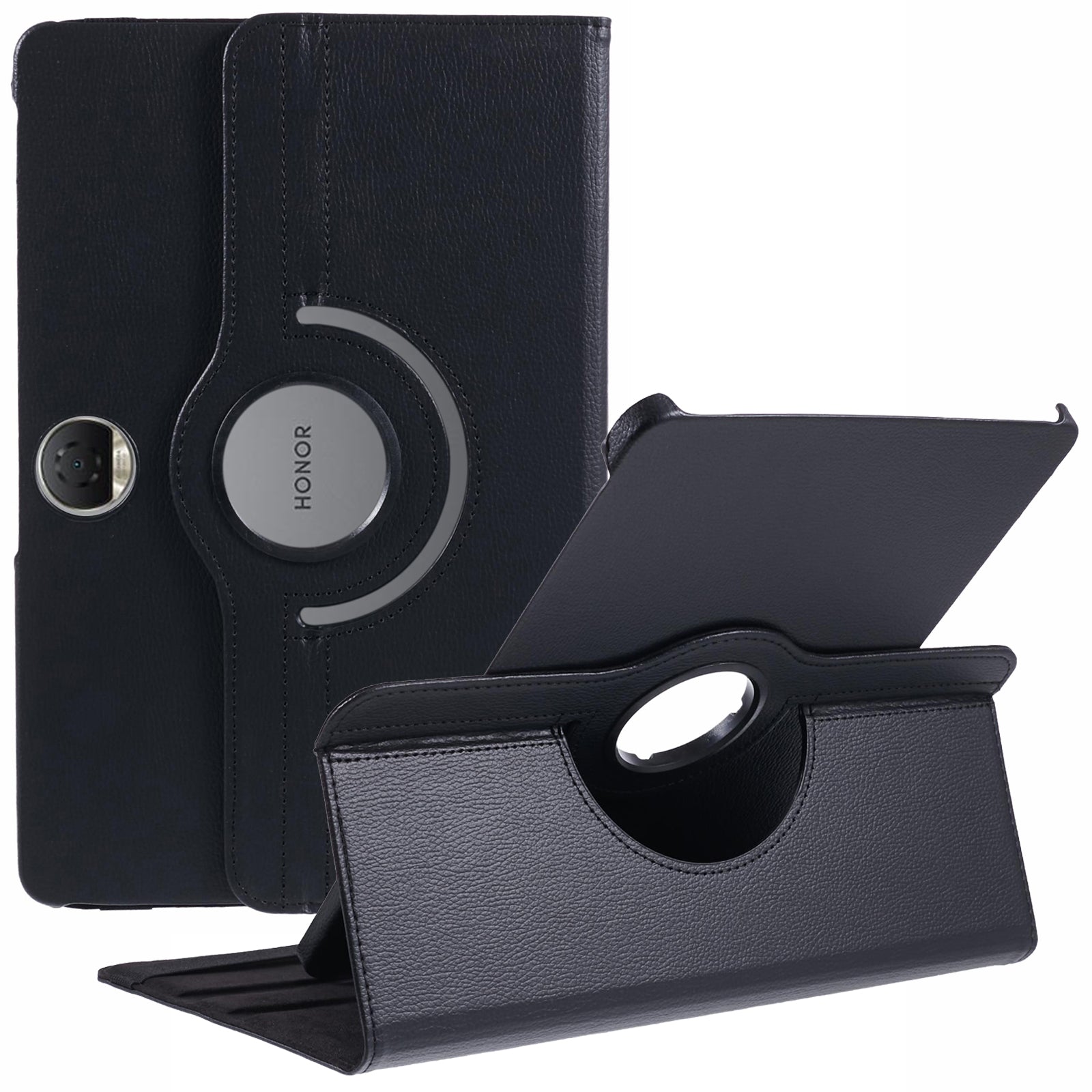 For Honor Pad 9 Case Scratch-resistant PU Leather Tablet Cover with Rotating Stand