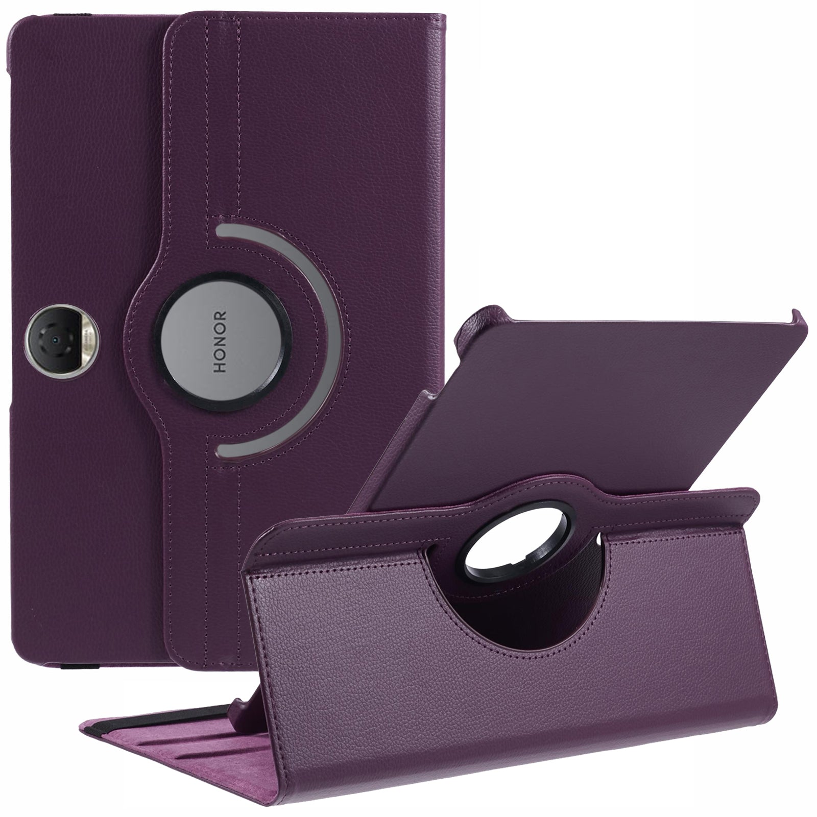 For Honor Pad 9 Case Scratch-resistant PU Leather Tablet Cover with Rotating Stand